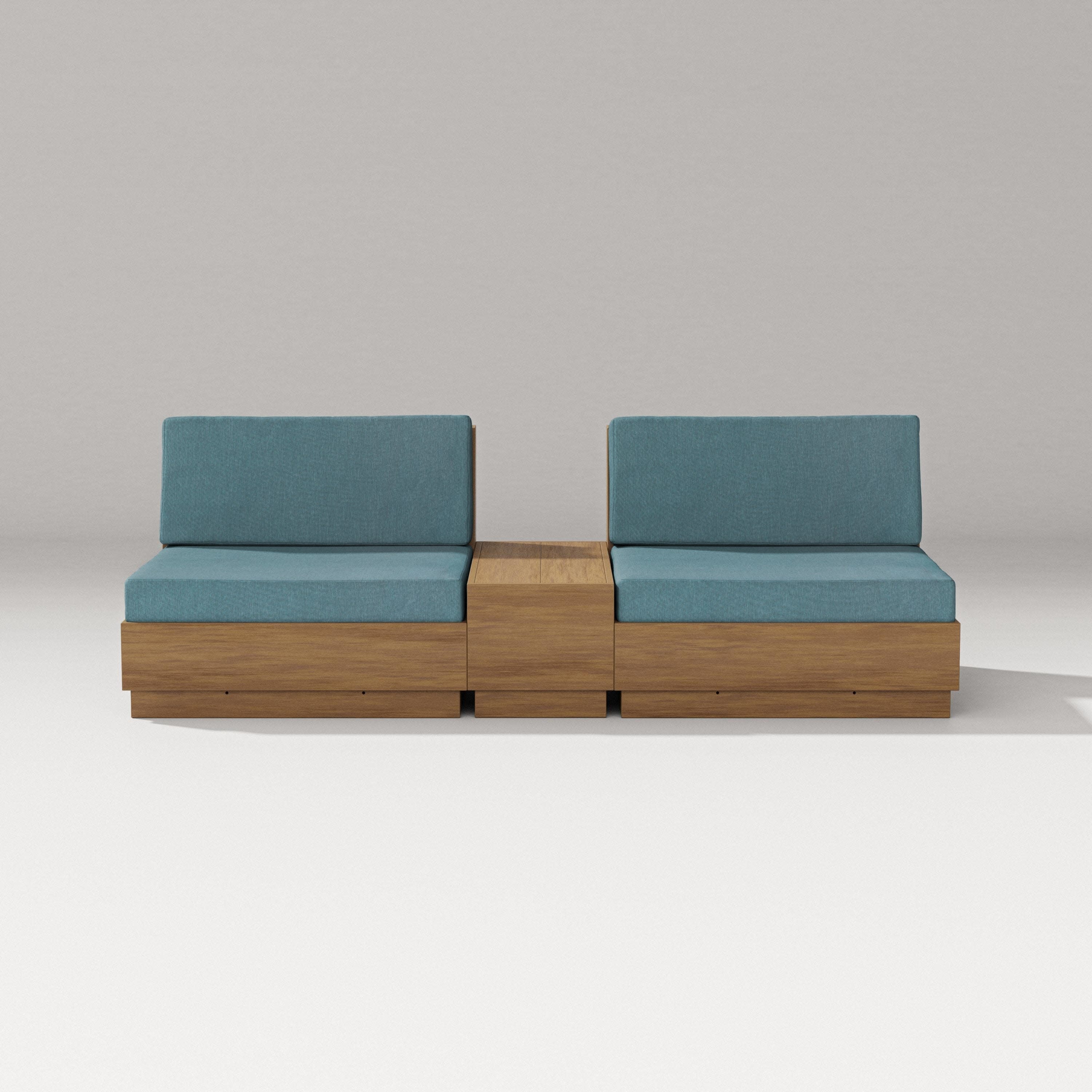 Elevate Lounge Chair Set in Natural / Ocean Teal