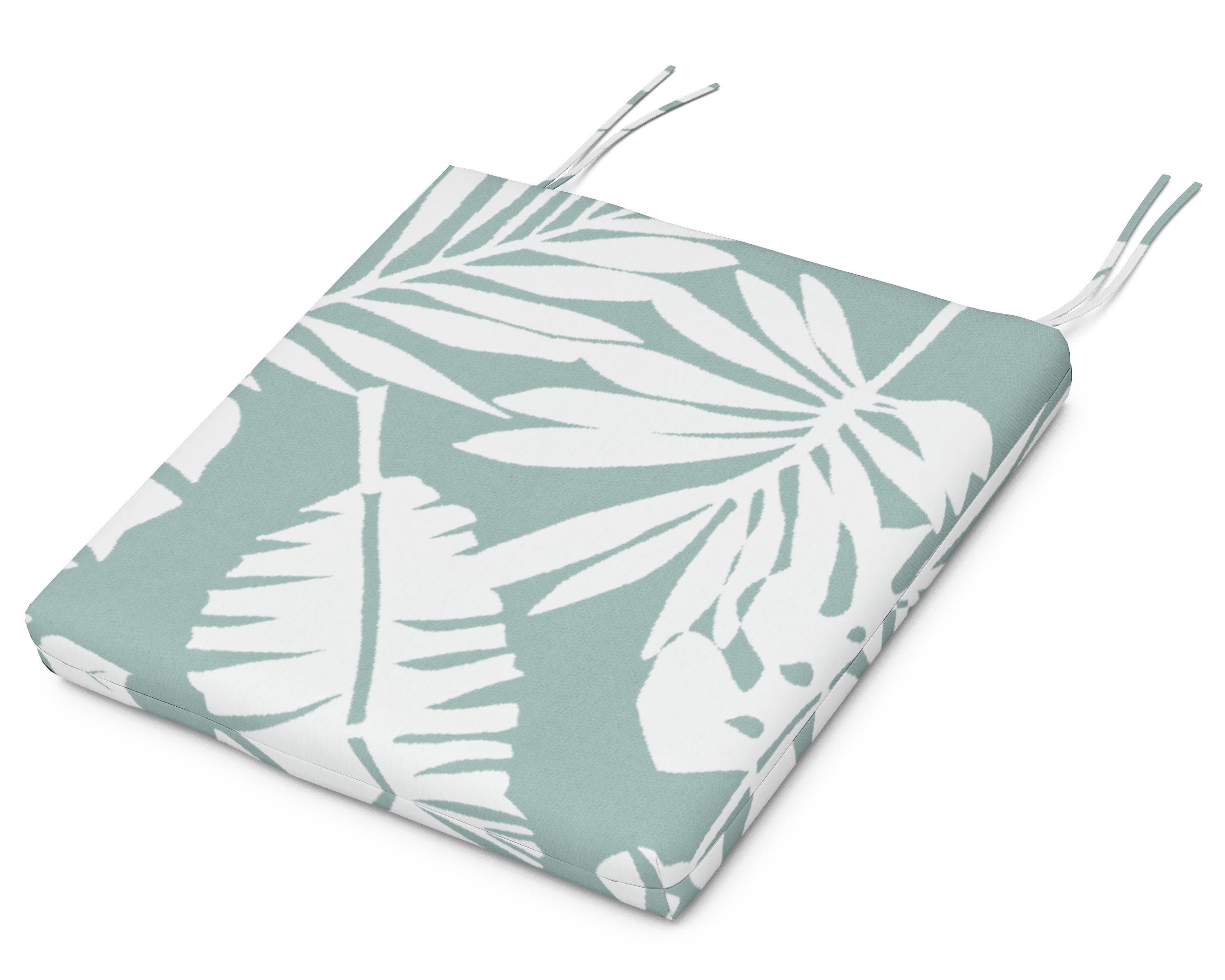 EDGE Dining Cushion 19.5"D x 19.5"W x 2.5"H in Leaf Glacier Spa