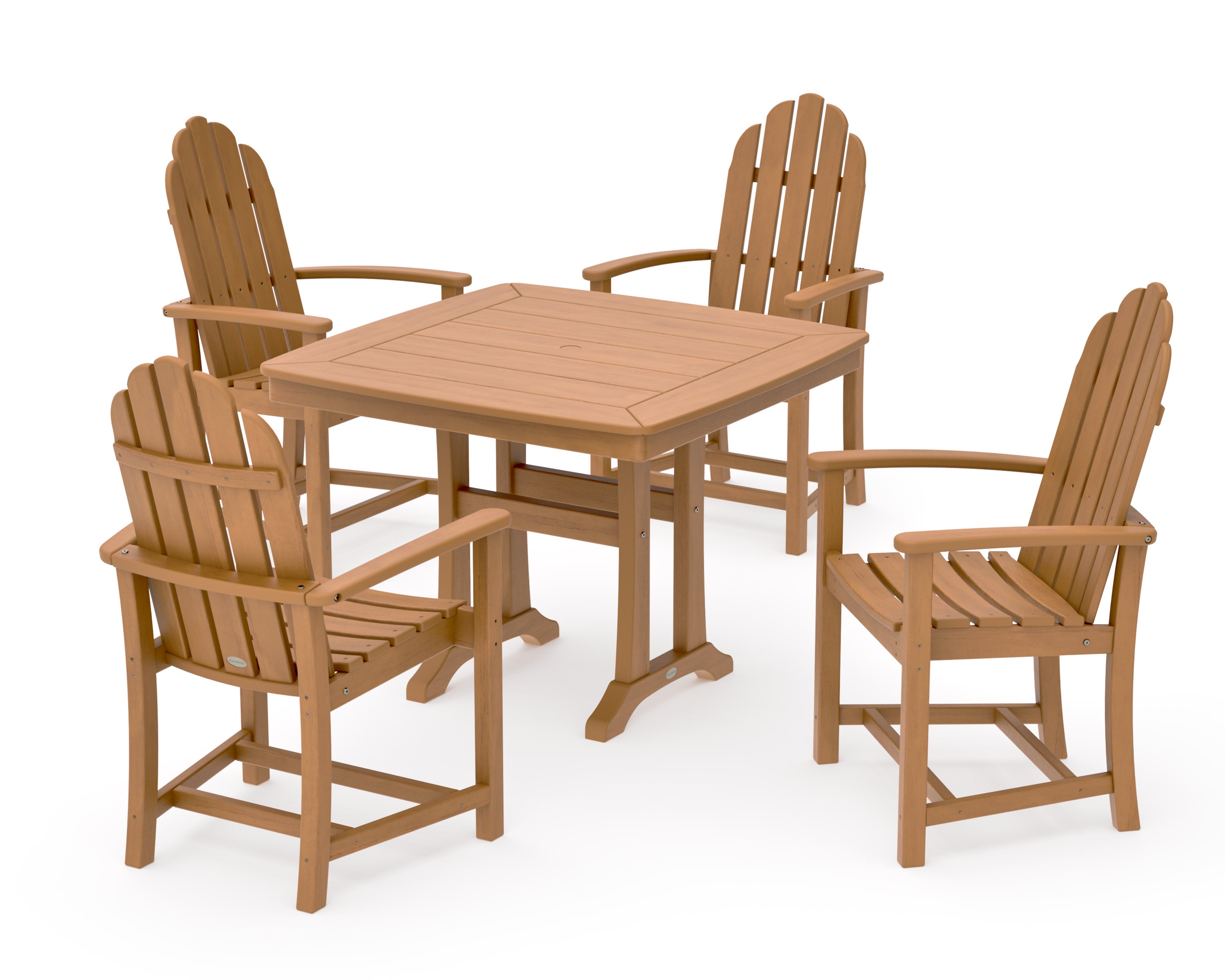 Classic Adirondack 5-Piece Dining Set with Trestle Legs in Natural