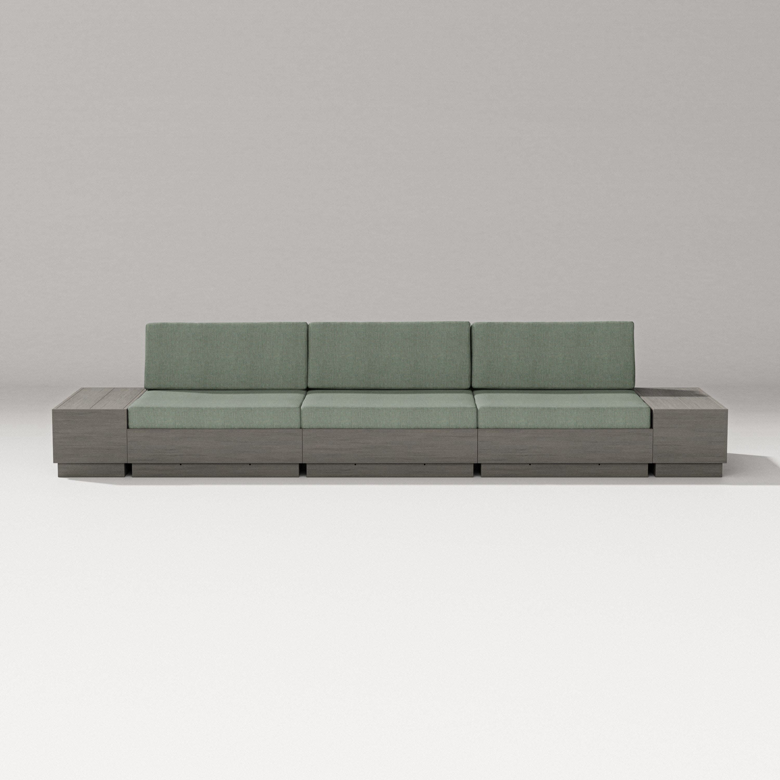 Elevate Straight Sectional in Driftwood / Cast Sage