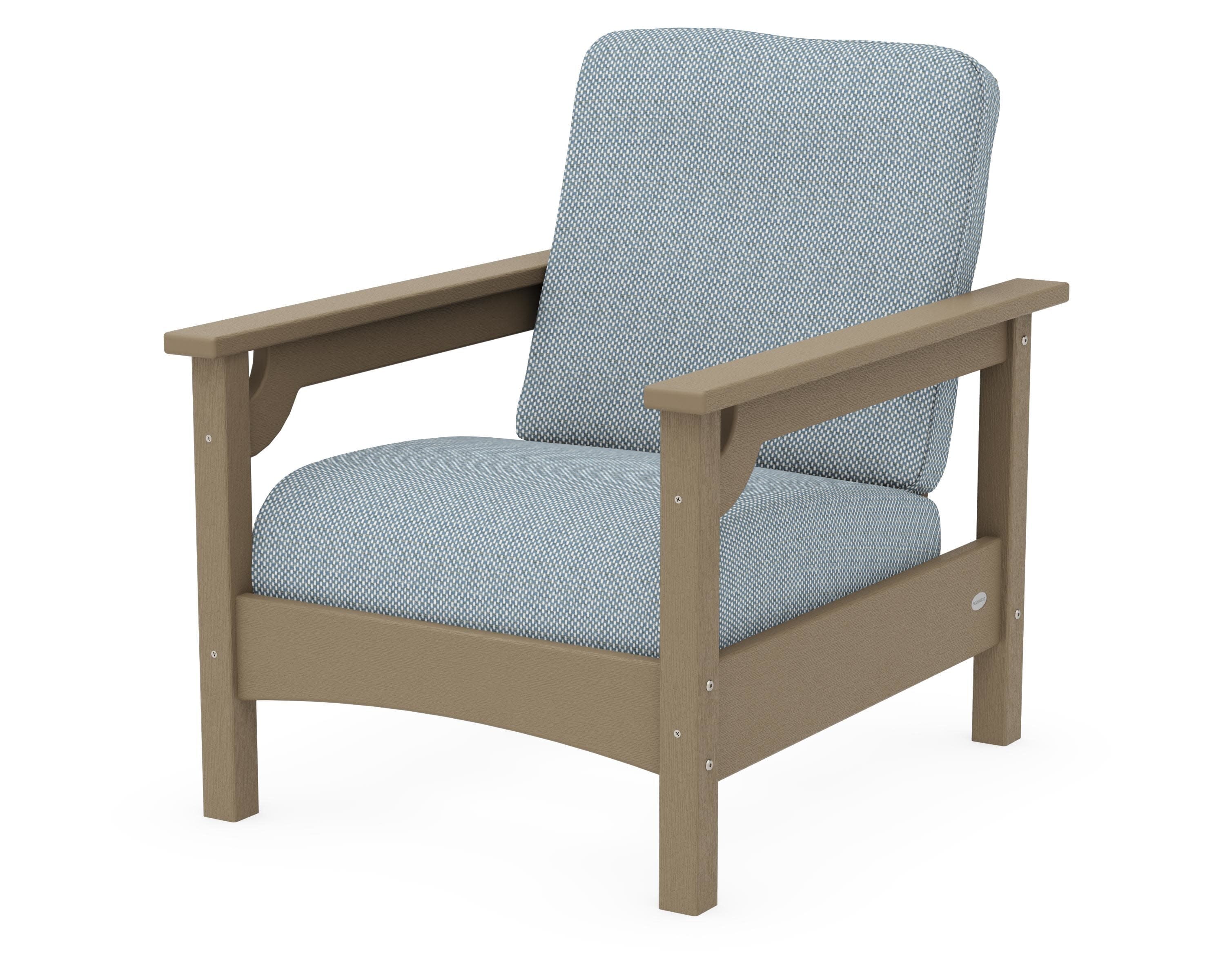 Club Chair in Vintage Sahara / Exhale Sky