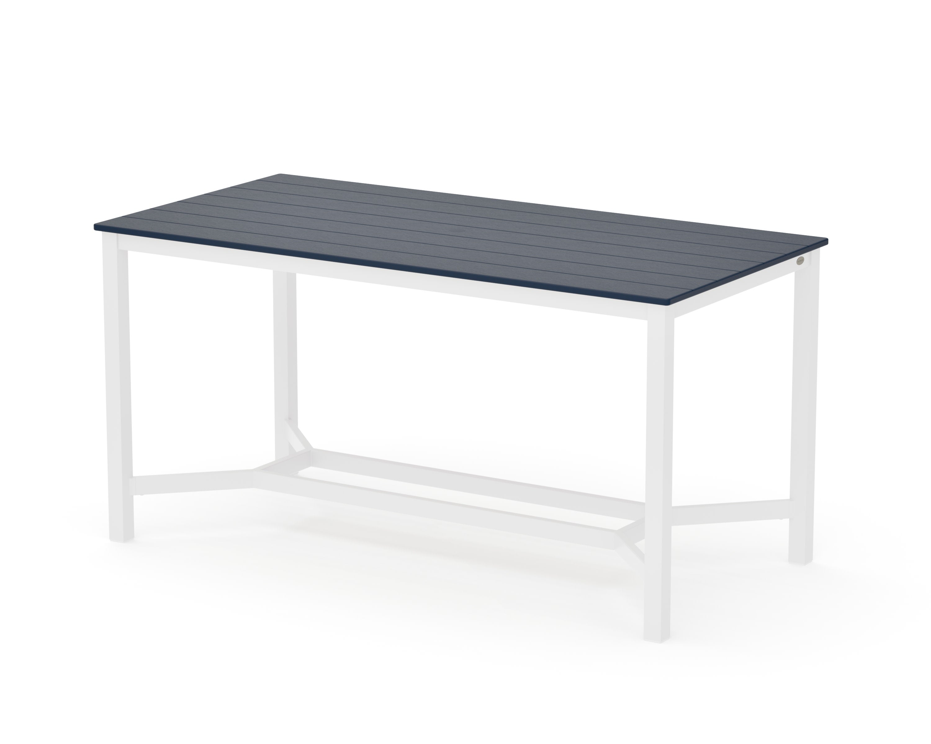 Main Street 36 x 72 Counter Table in White / Navy