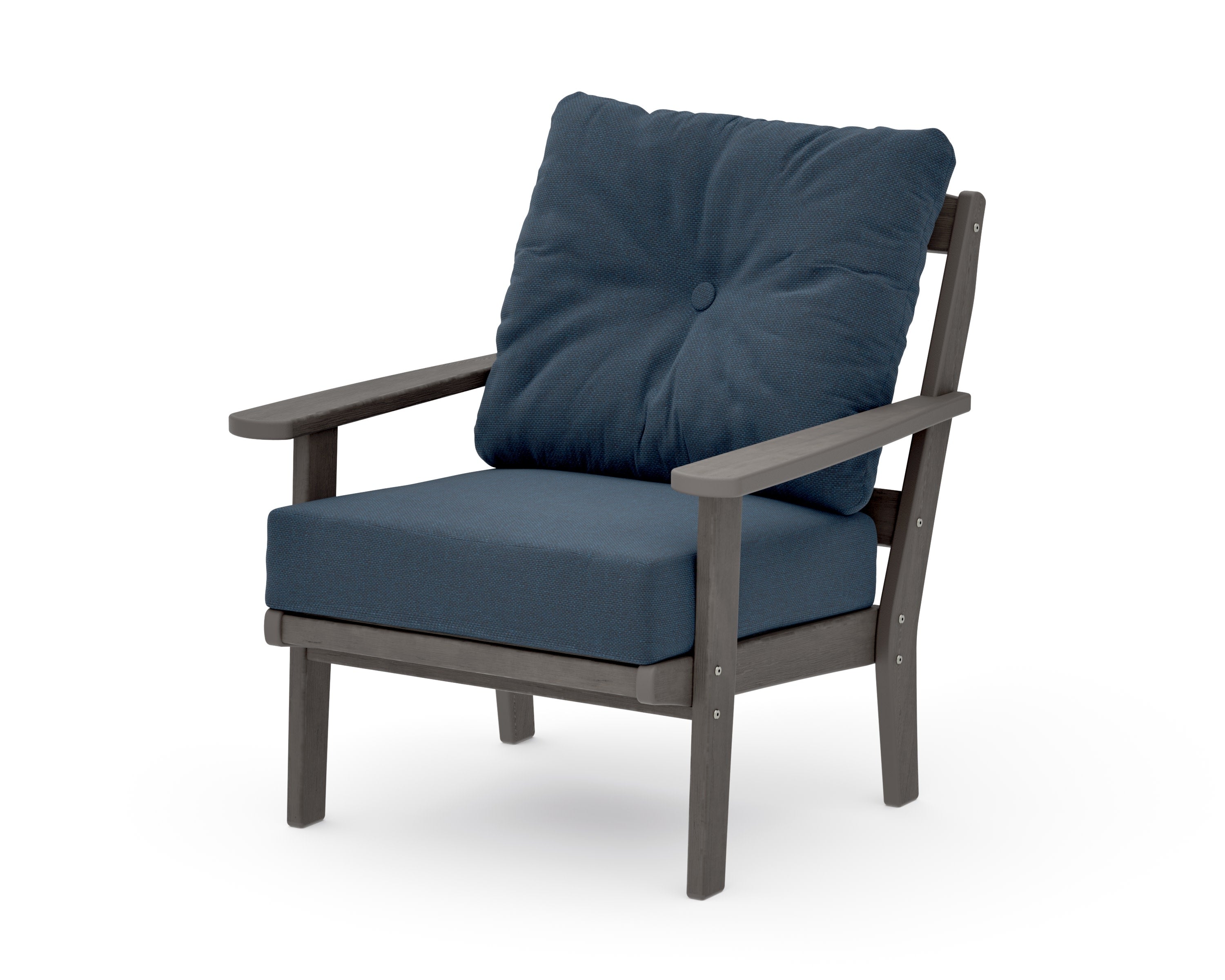 Mission Deep Seating Chair in Driftwood / Marine Indigo