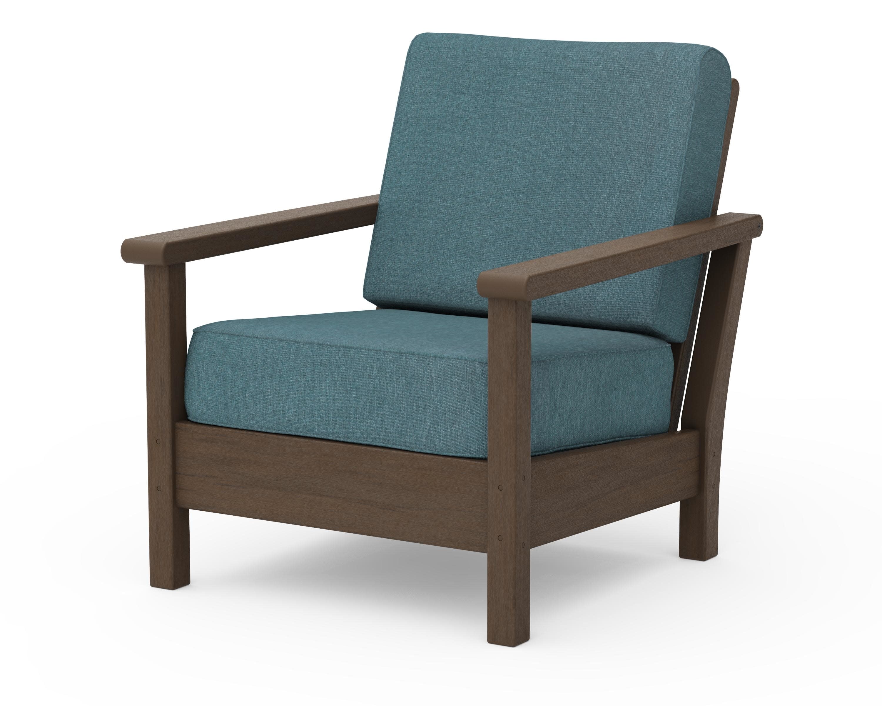 Harbour Deep Seating Chair in Kona / Ocean Teal