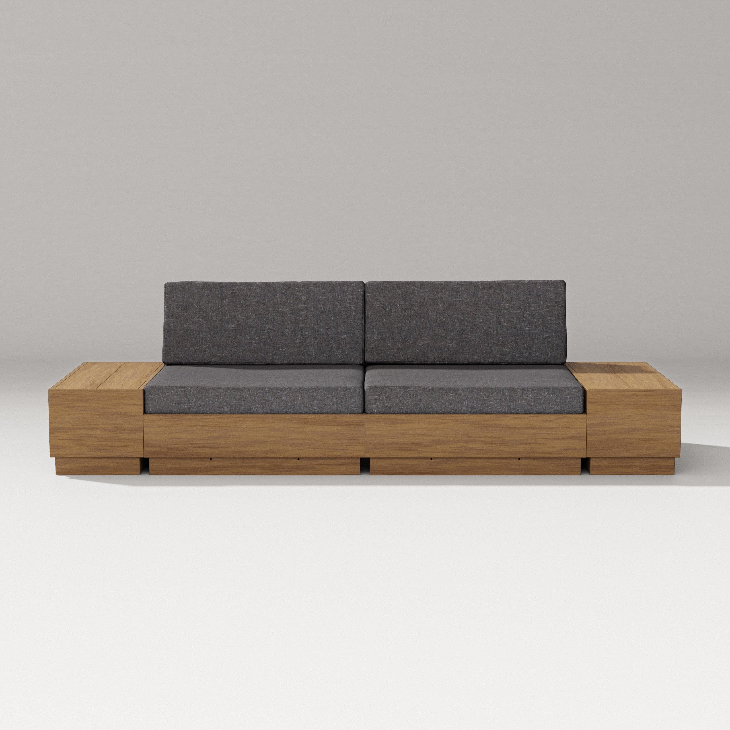 Elevate 4-Piece Loveseat Sectional in Natural / Ash Charcoal