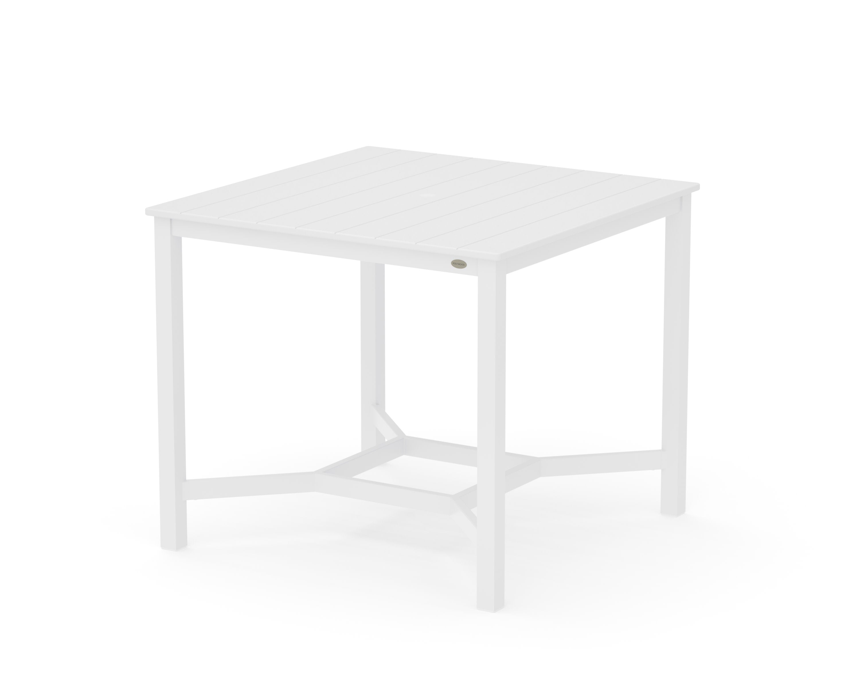 Main Street 42 x 42 Counter Table in White / White