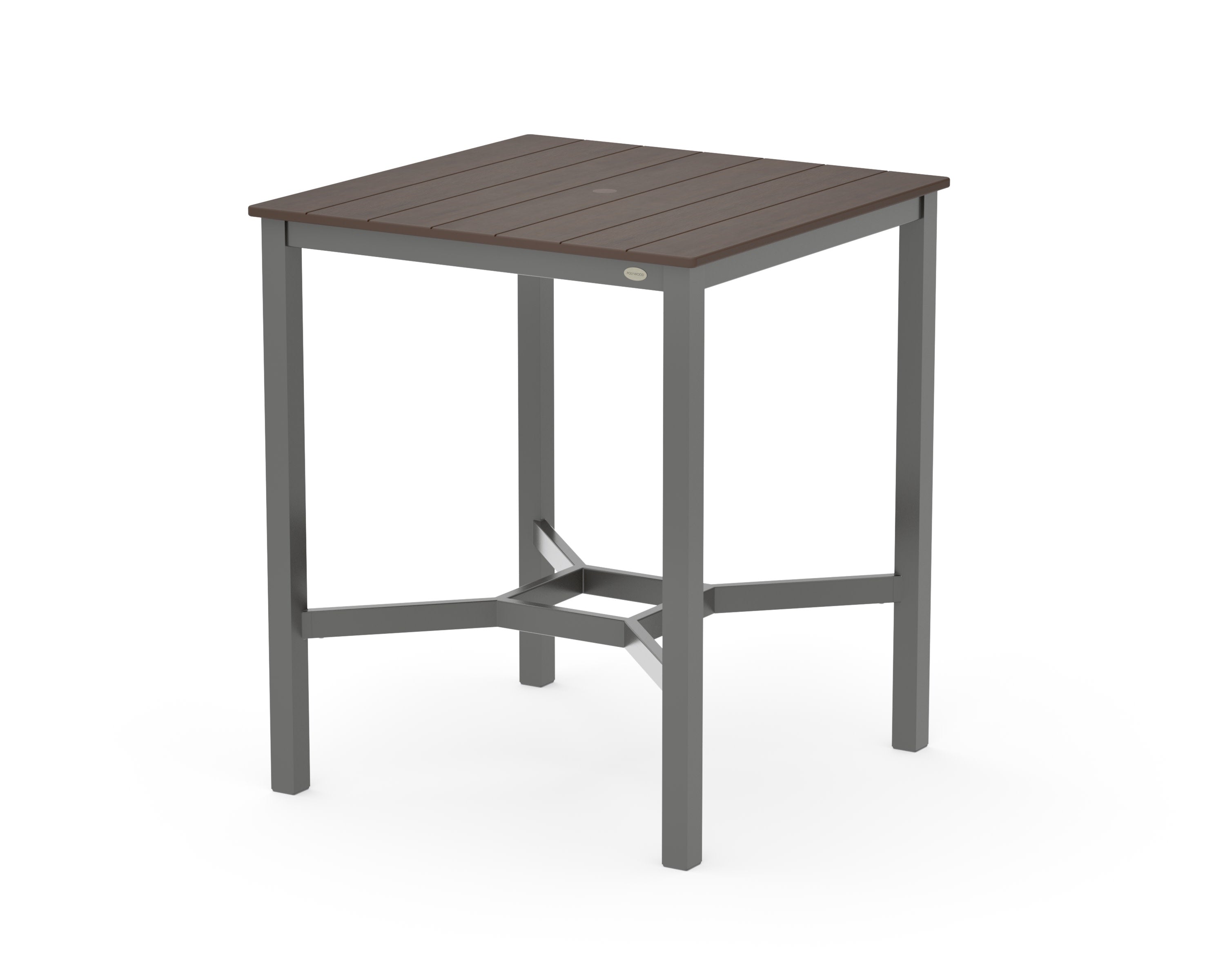 Main Street 36 x 36 Bar Table in Charcoal / Kona