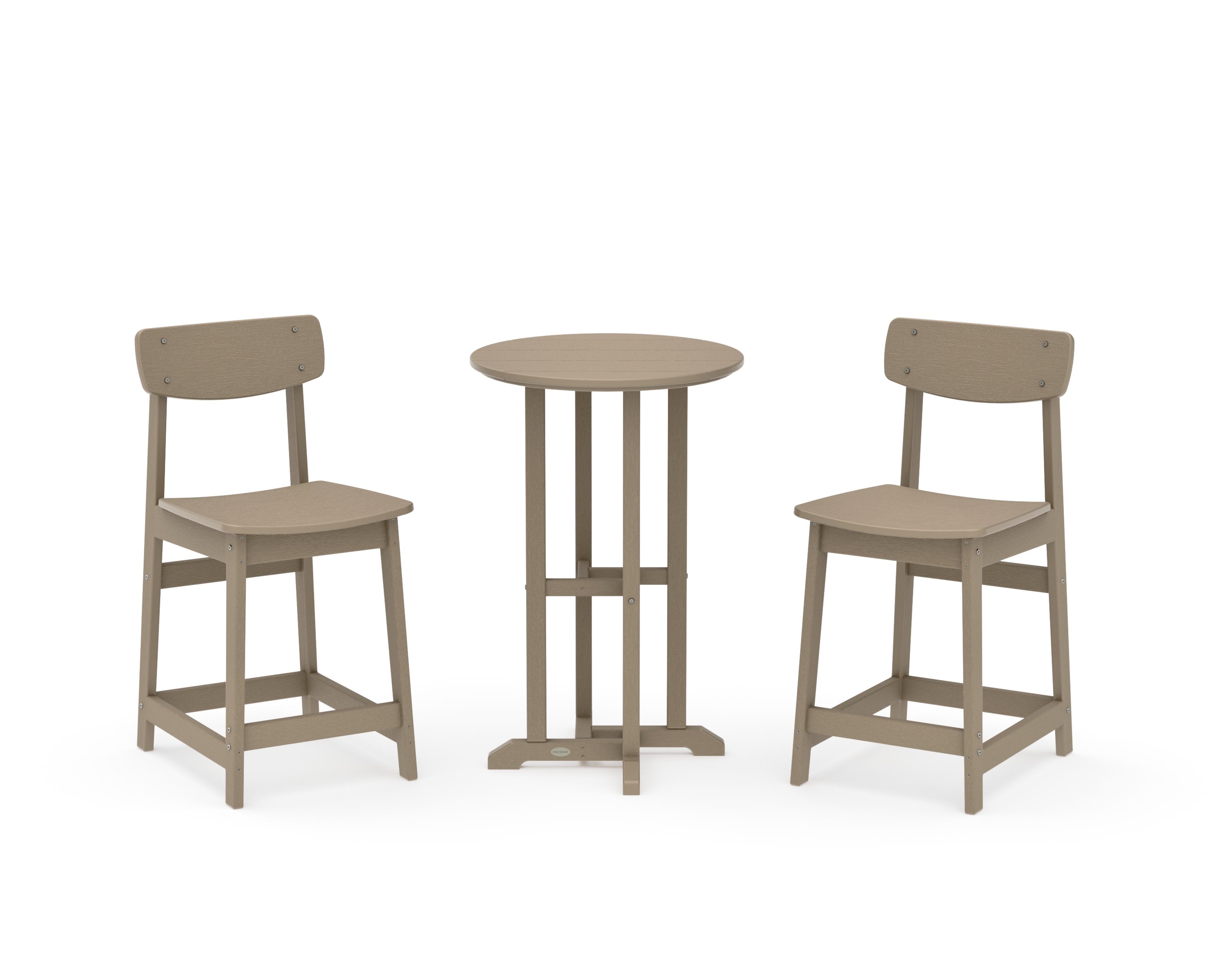 Modern Studio Urban Chair 3-Piece Bistro Counter Set in Vintage Sahara