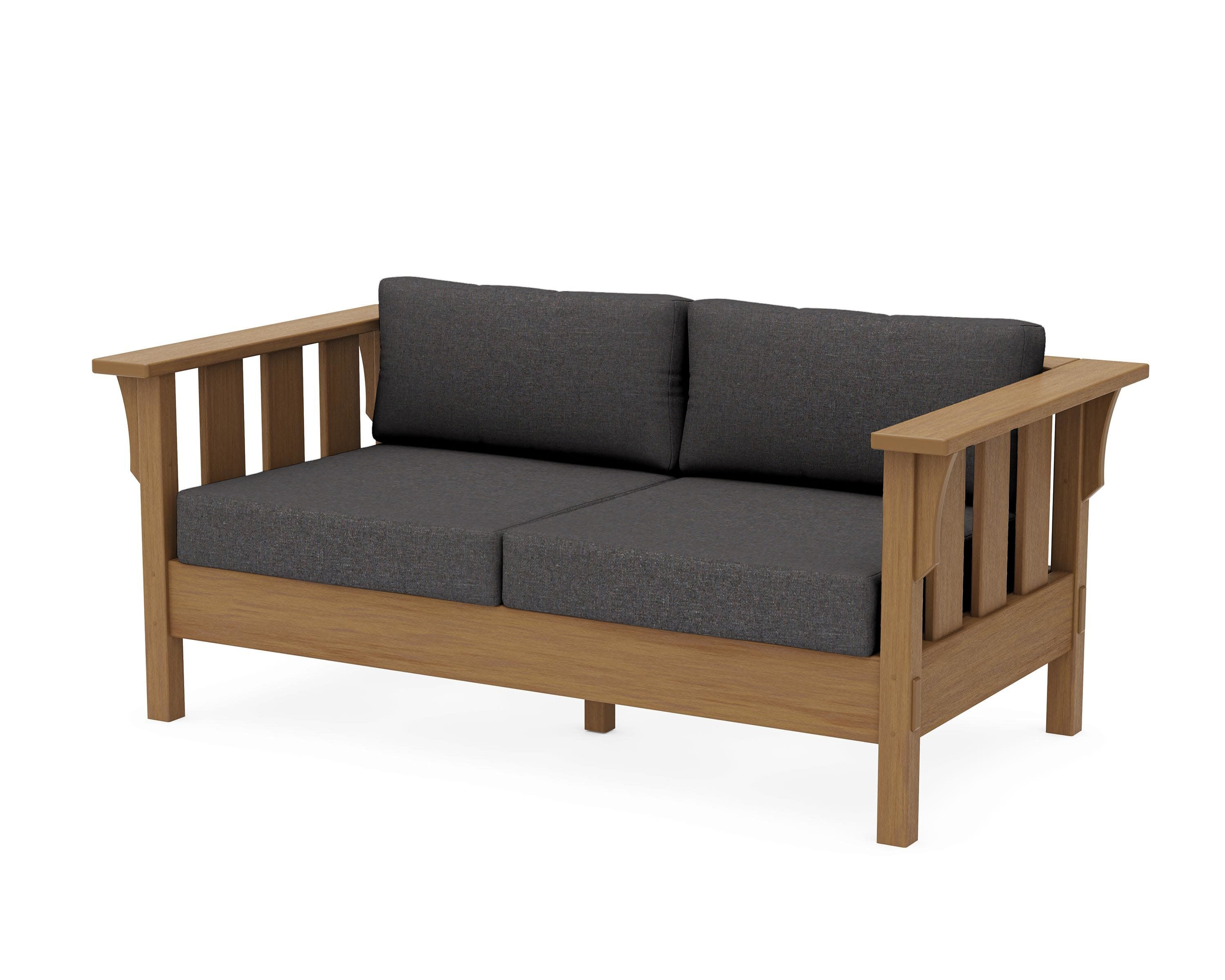 Acadia Deep Seating Loveseat in Natural / Ash Charcoal