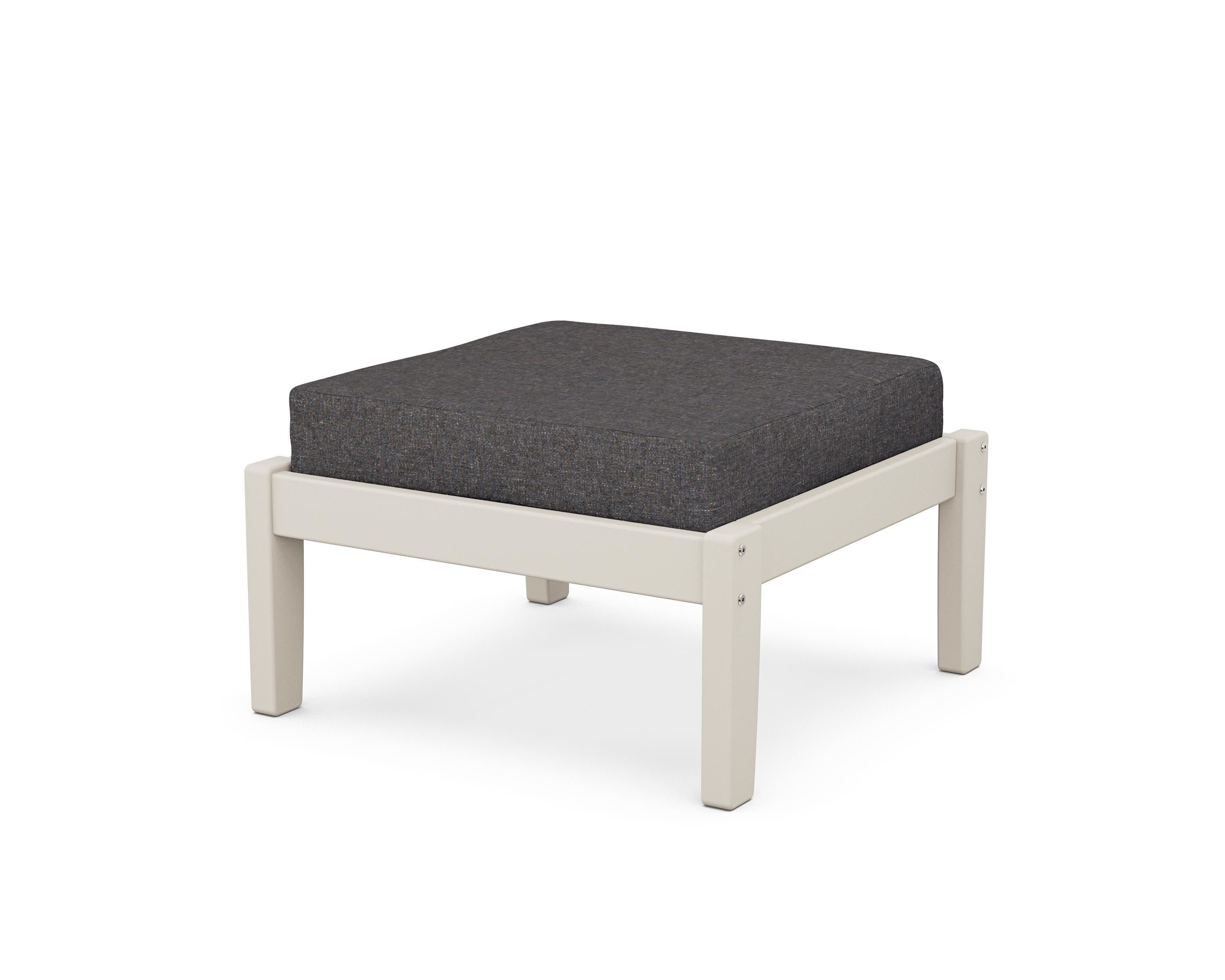 Deep Seating Ottoman in Sand / Ash Charcoal