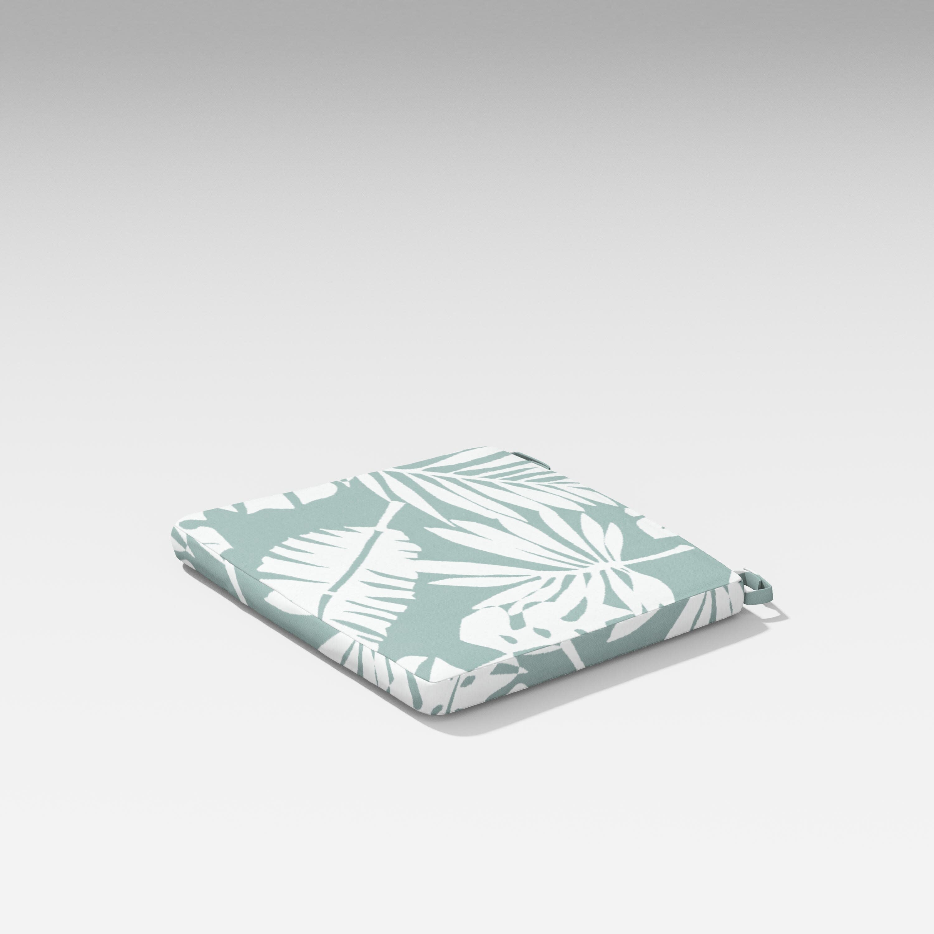 Latitude Dining Chair Cushion in Leaf Glacier Spa
