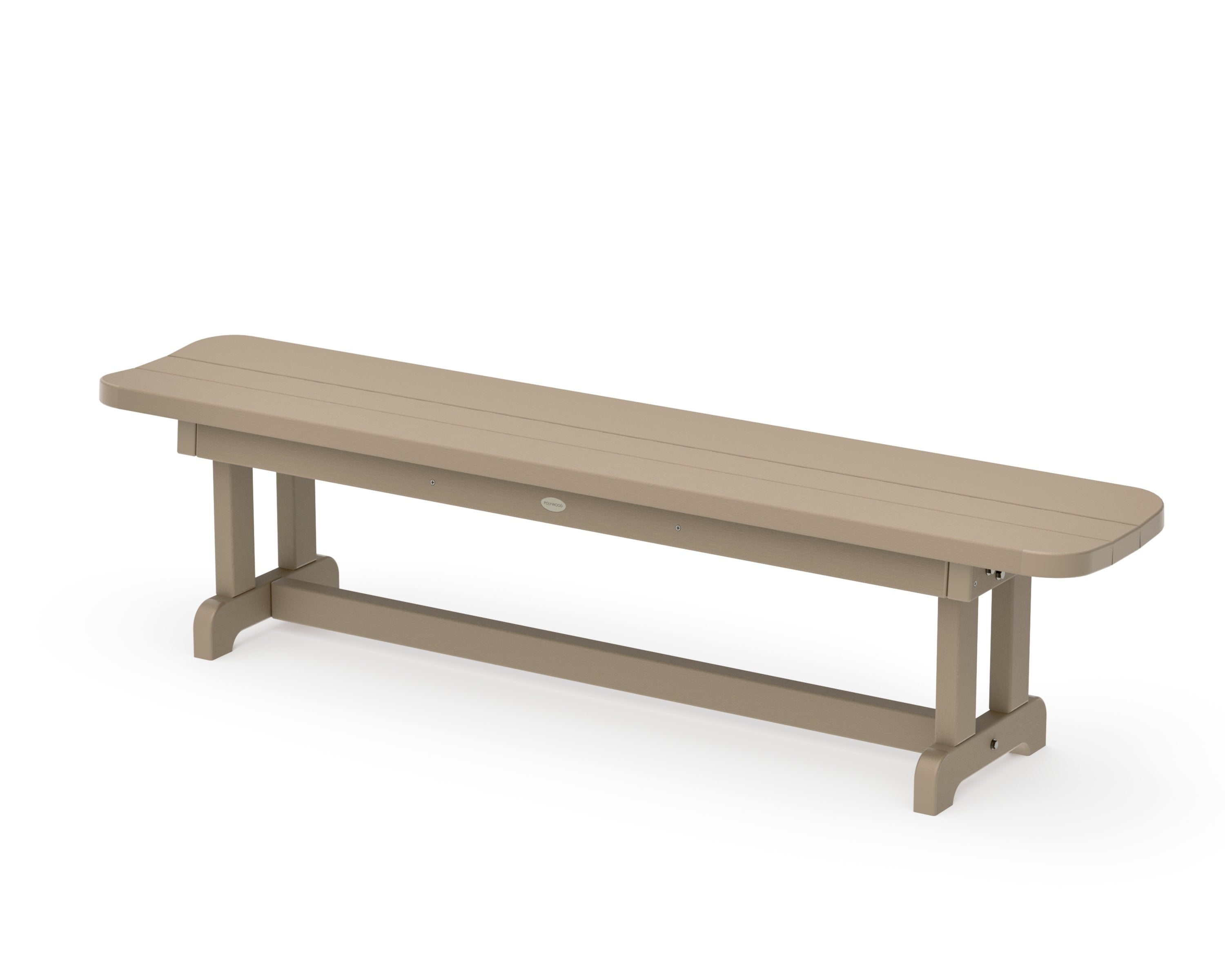 Park 72" Harvester Backless Bench in Vintage Sahara