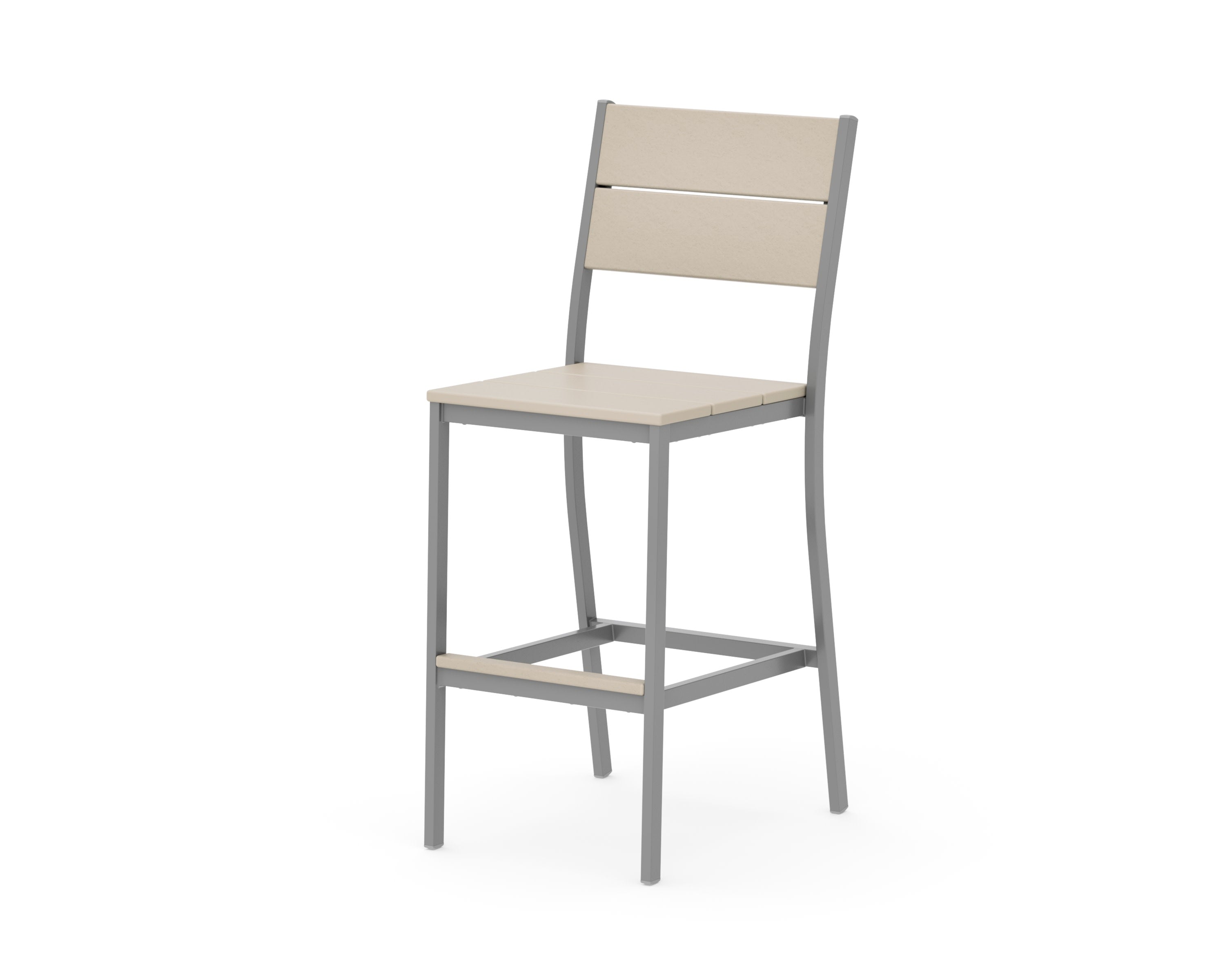 Main Street Bar Side Chair in Silver / Sand