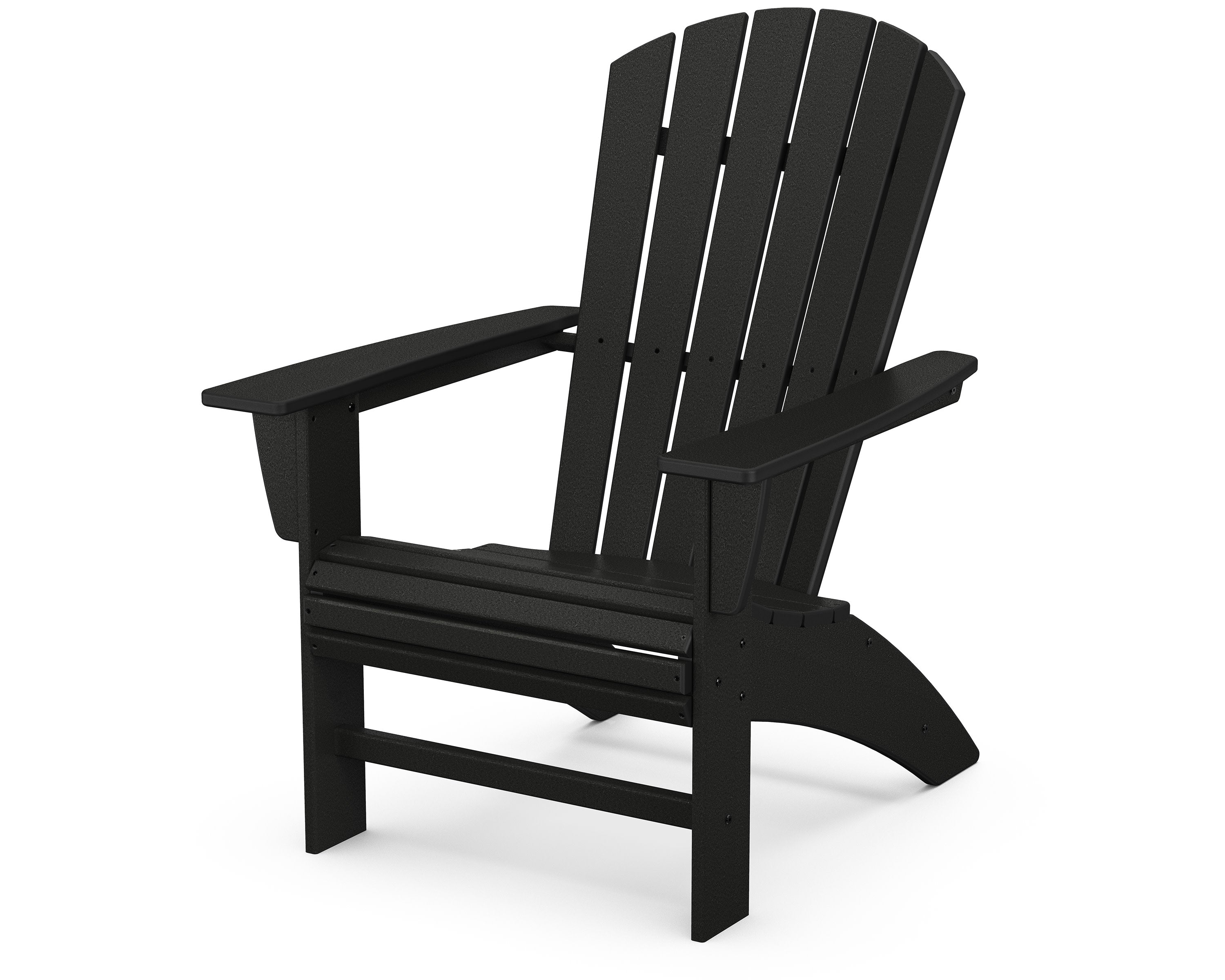 Nautical Curveback Adirondack Chair in Black