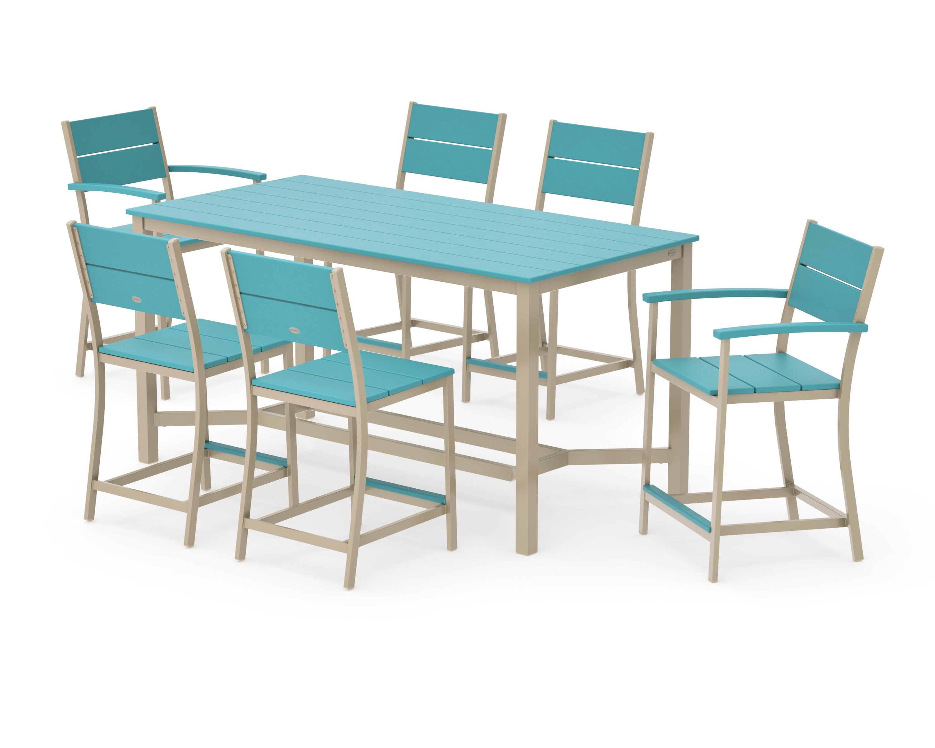 Main Street 7-Piece Counter Set in Sand / Aruba