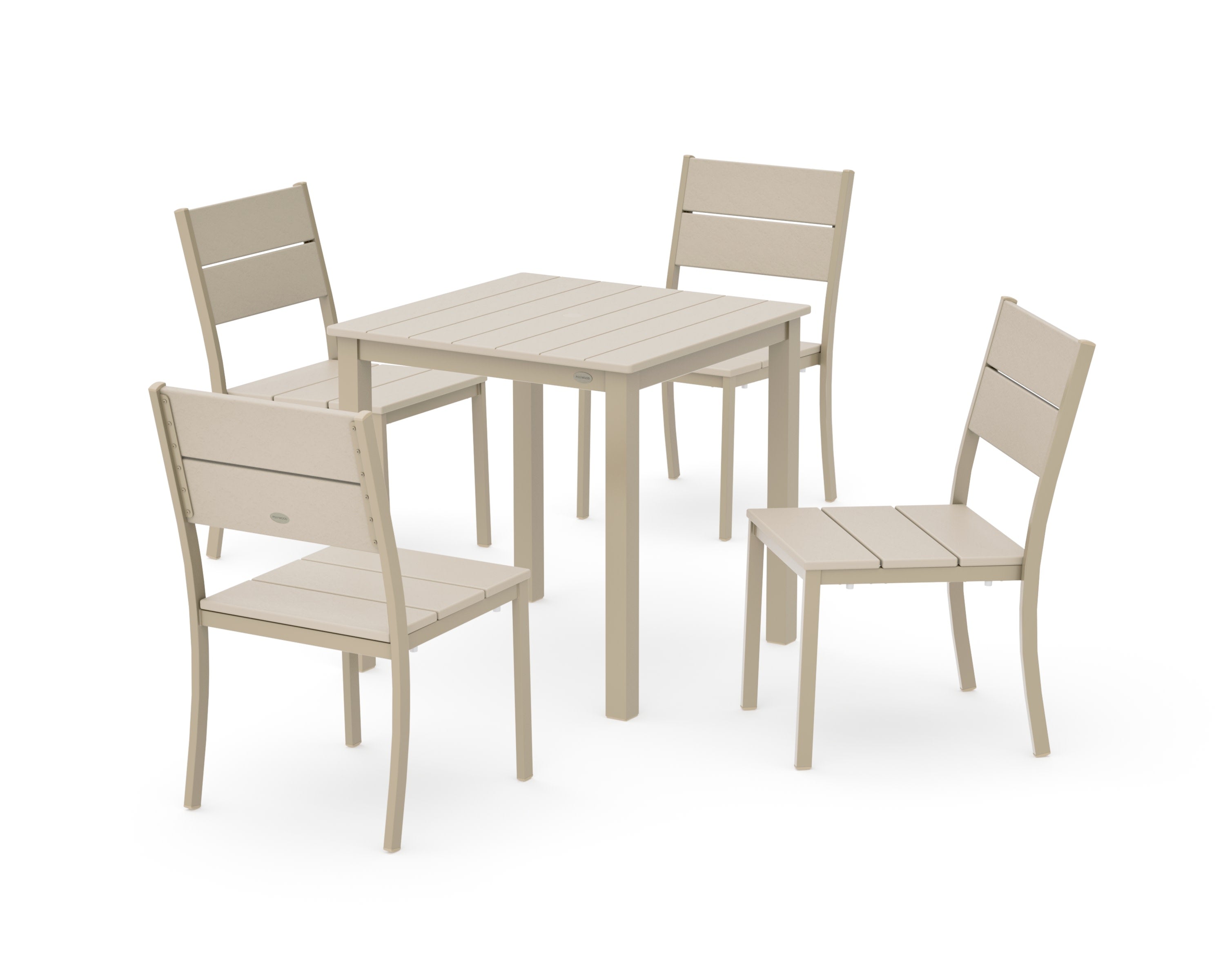 Main Street 5-Piece Square Dining Set- Small in Sand / Sand