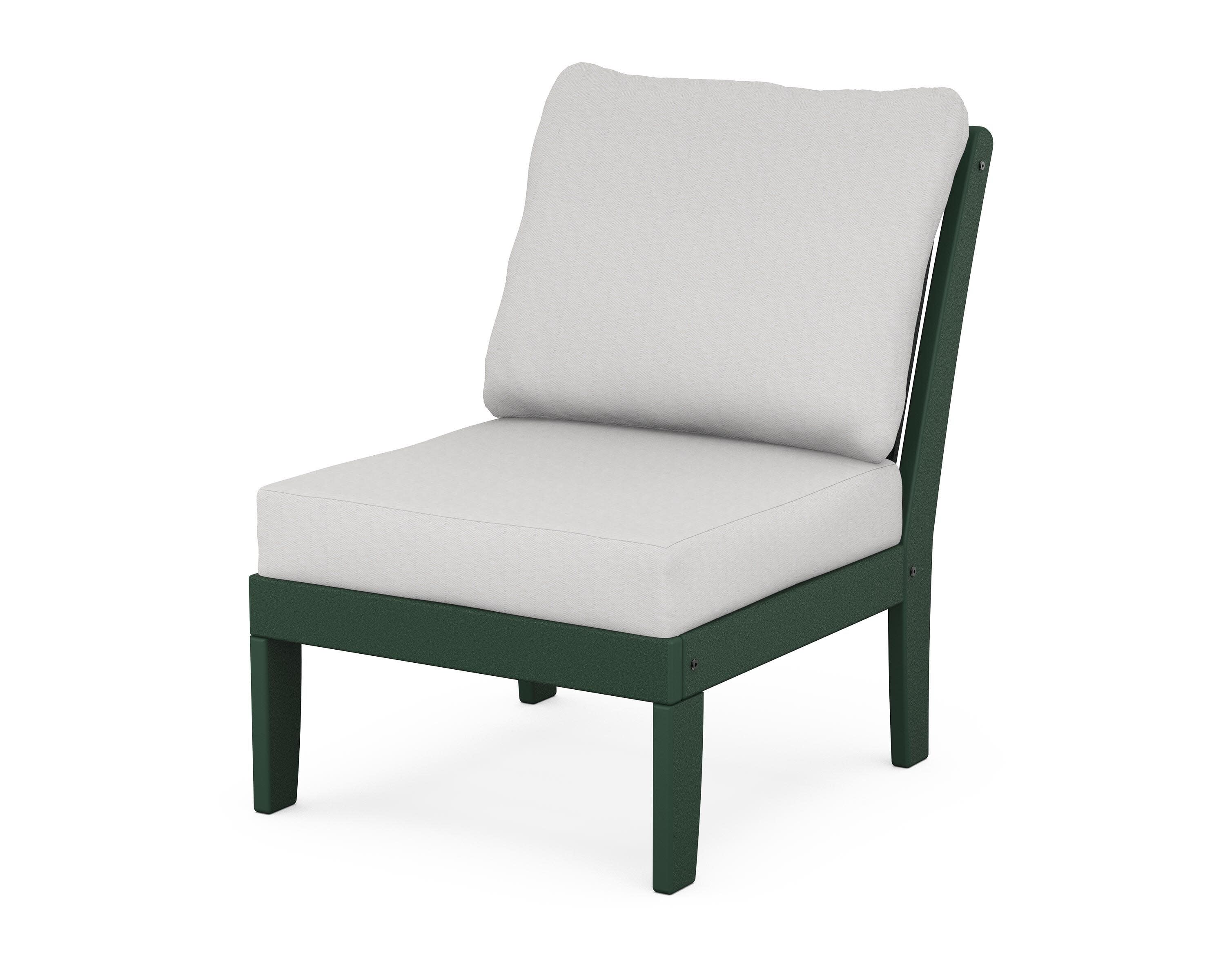 Braxton Modular Armless Chair in Green / Diamond in the Rough