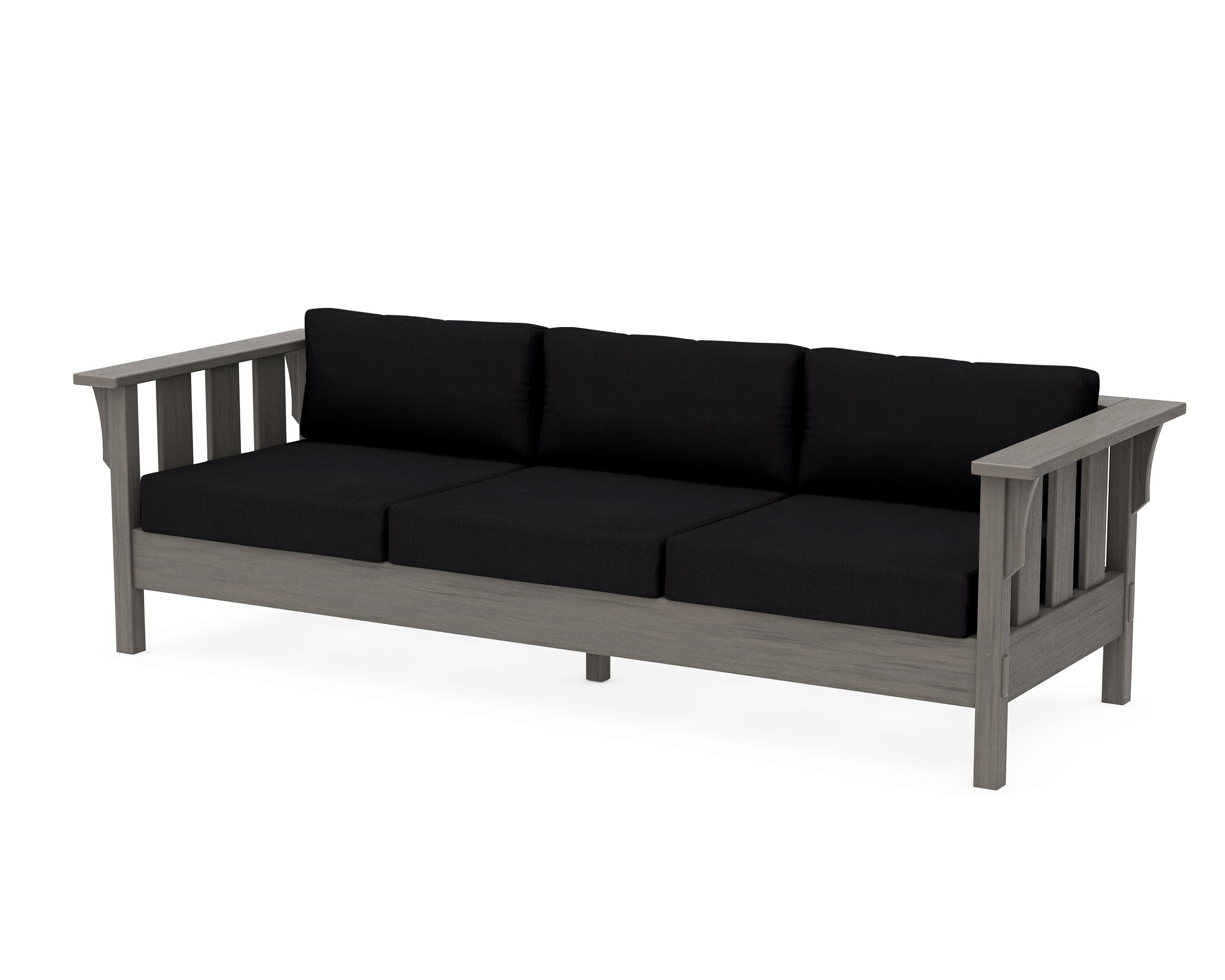 Acadia Deep Seating Sofa in Driftwood / Midnight Linen