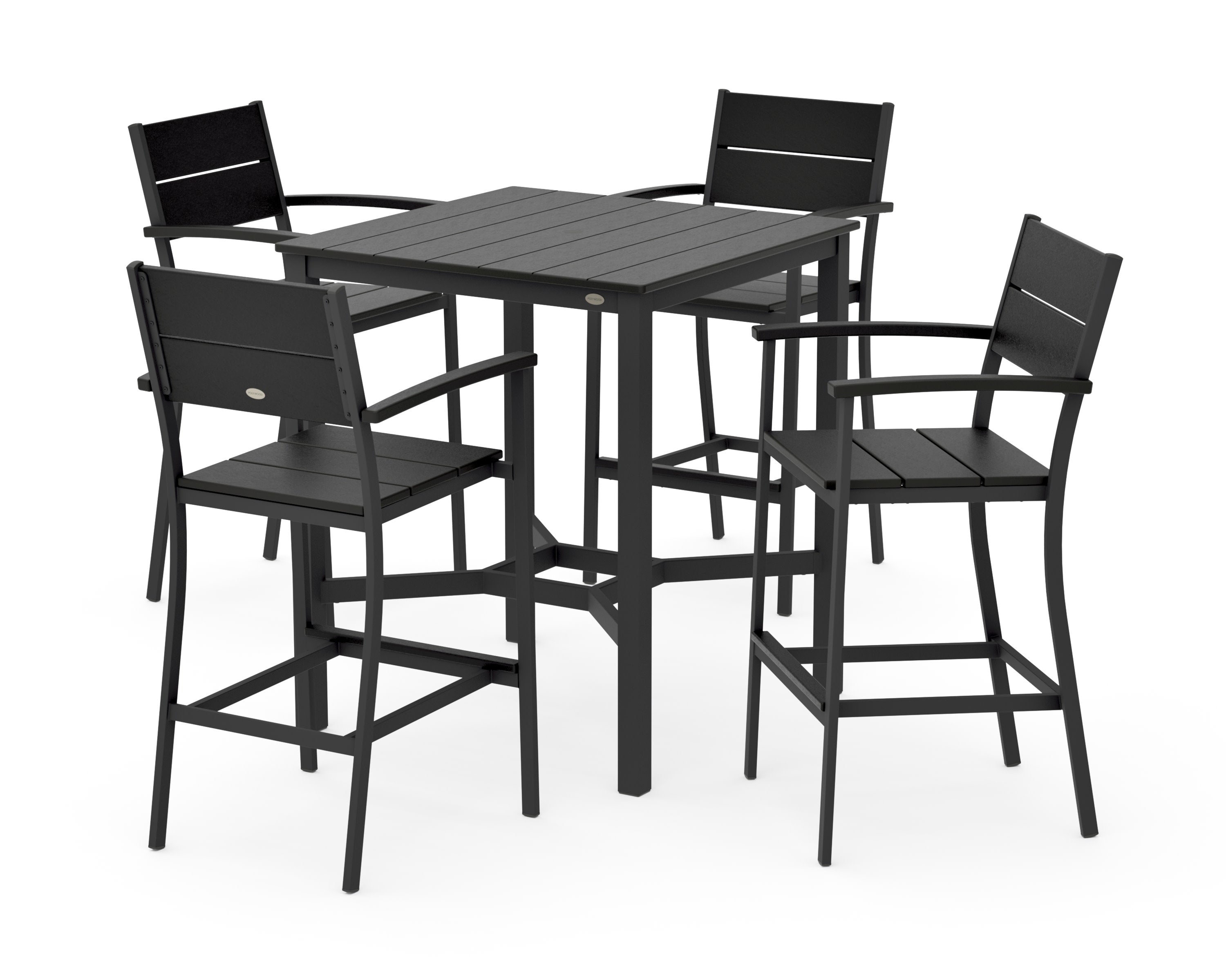Main Street 5-Piece Bar Set in Black / Black