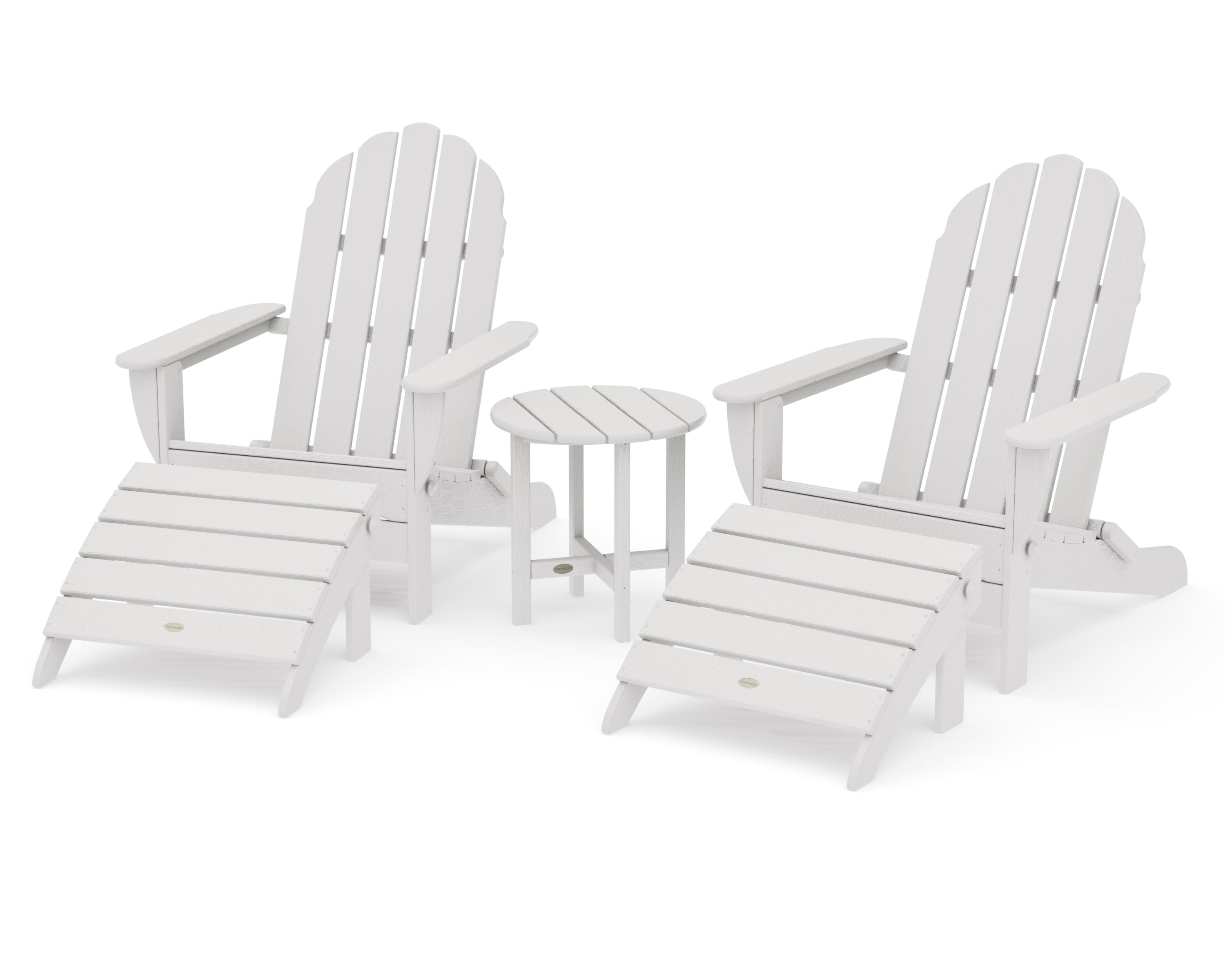 Classic Oversized Adirondack 5-Piece Casual Set in Vintage White