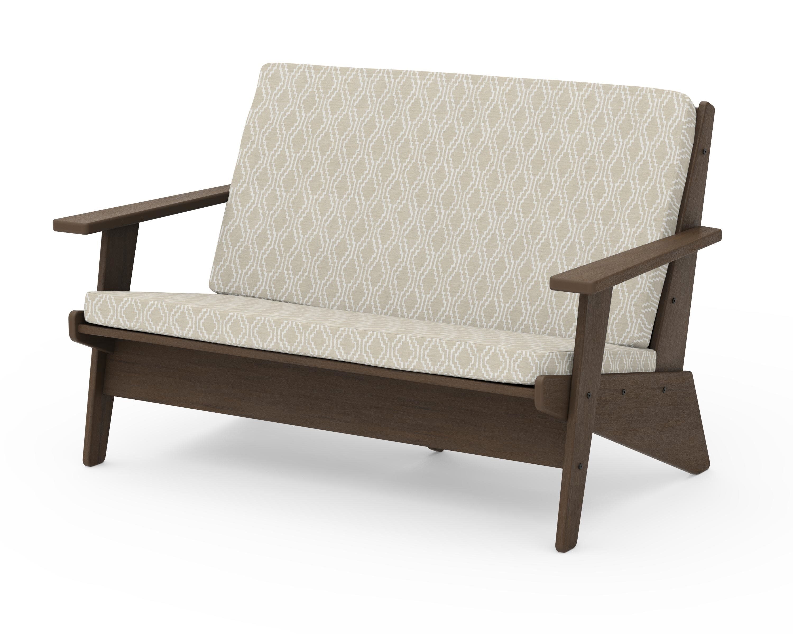 Riviera Modern Lounge Loveseat in Kona / Solve Linen