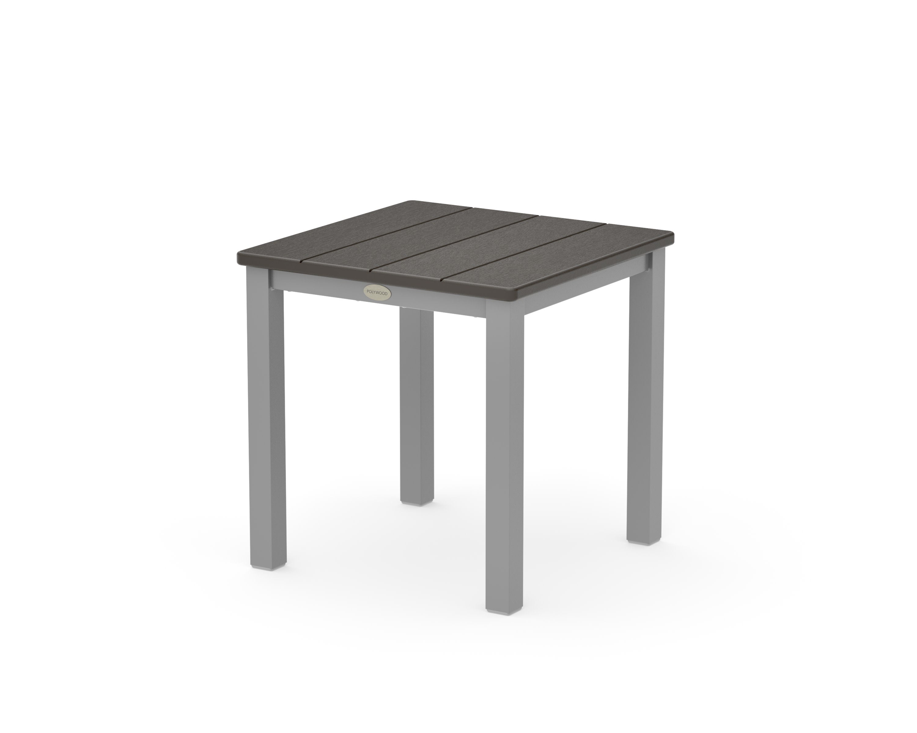 Main Street 18" Side Table in Silver / Vintage Coffee