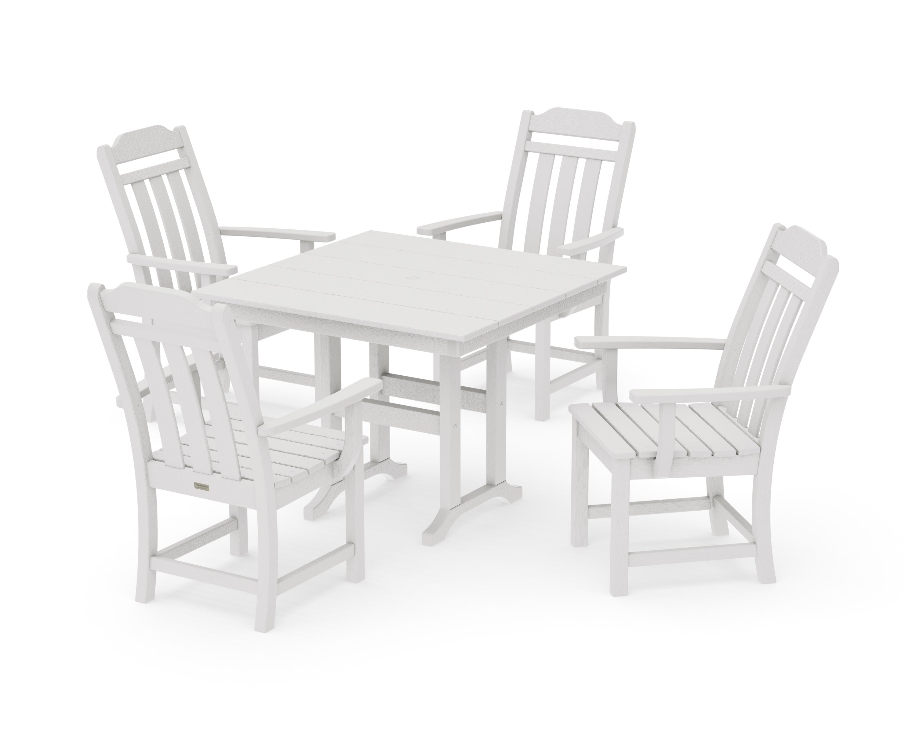 Cottage 5-Piece Farmhouse Dining Set in Vintage White