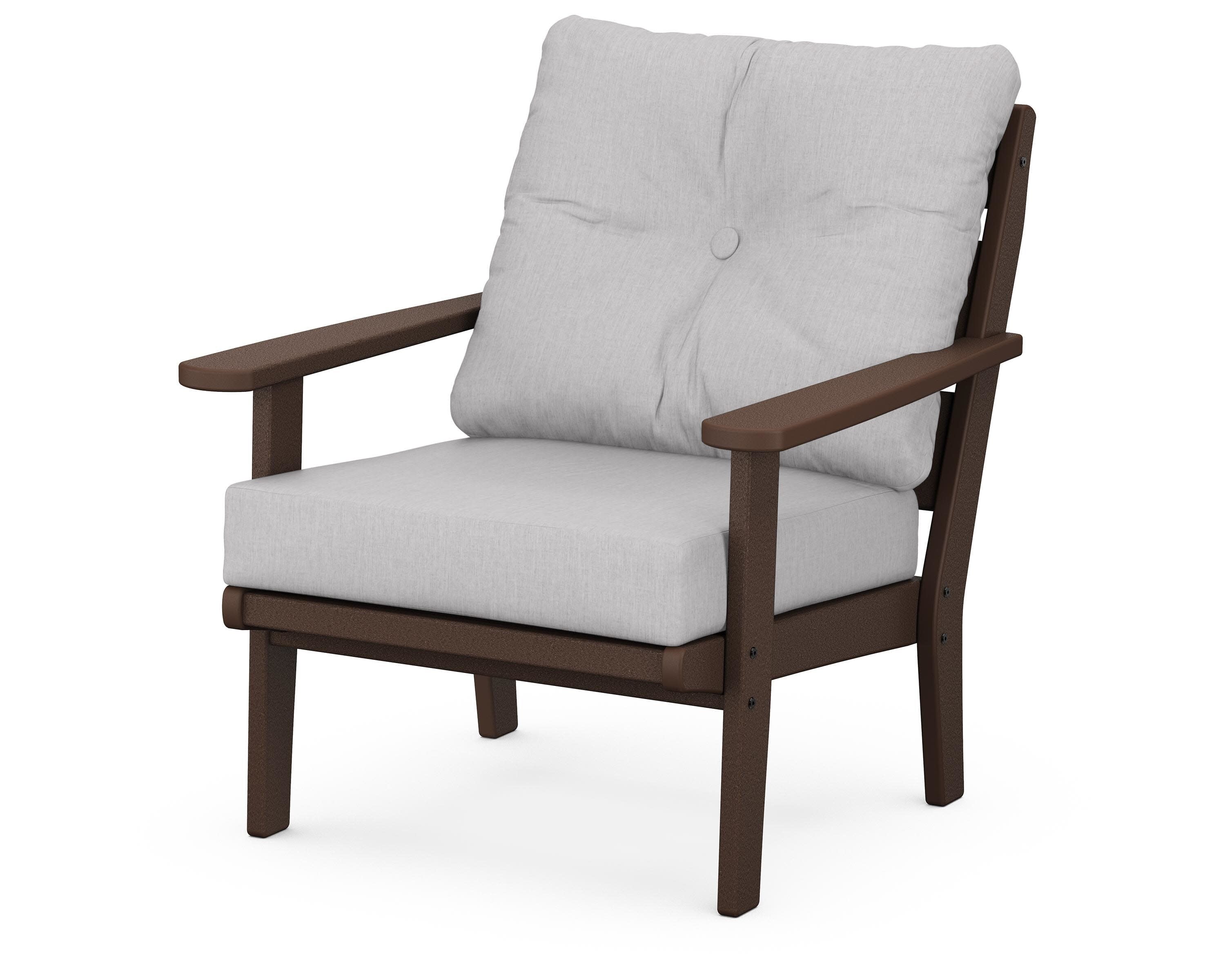 Lakeside Deep Seating Chair in Mahogany / Granite