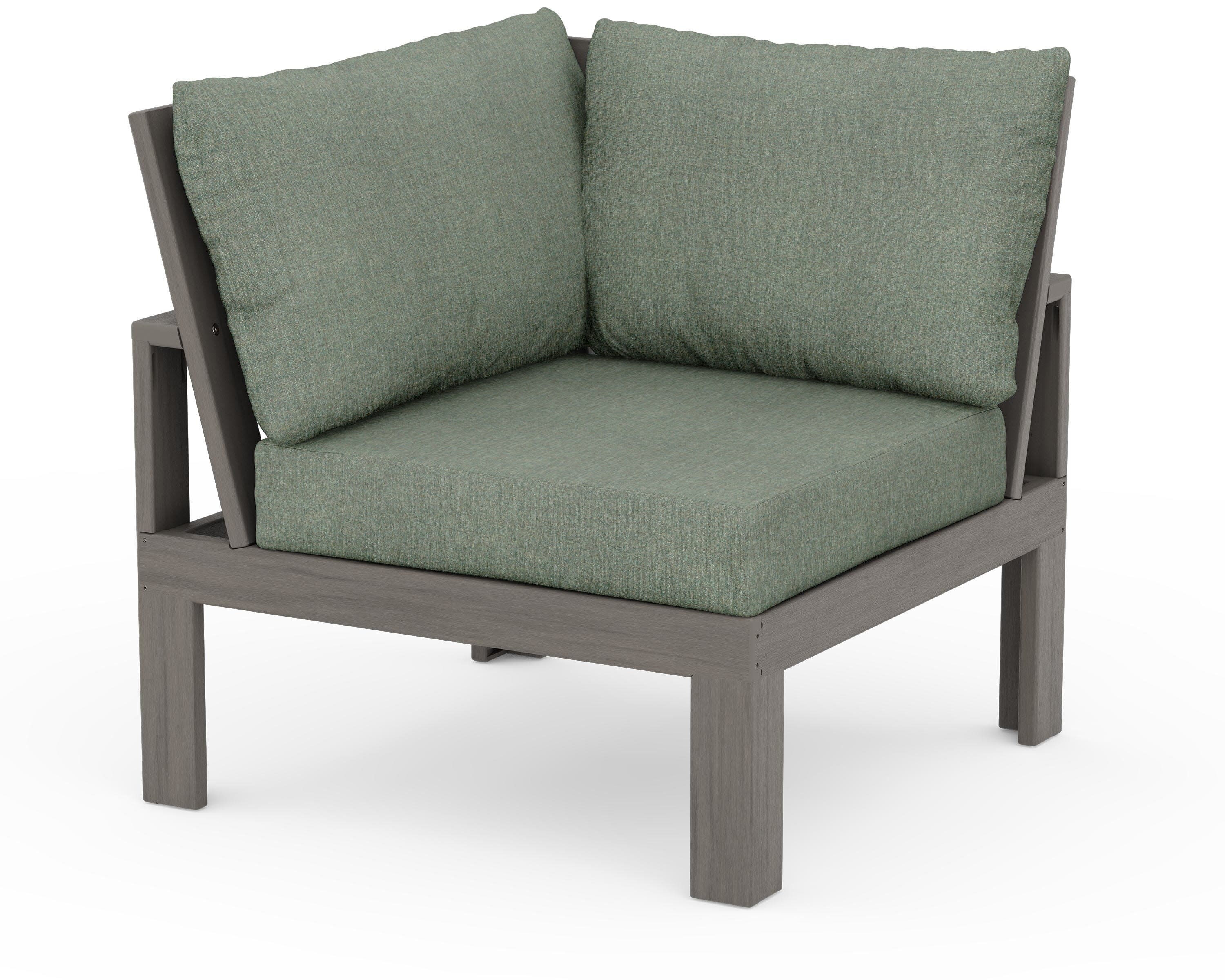 Modular Corner Chair in Driftwood / Cast Sage