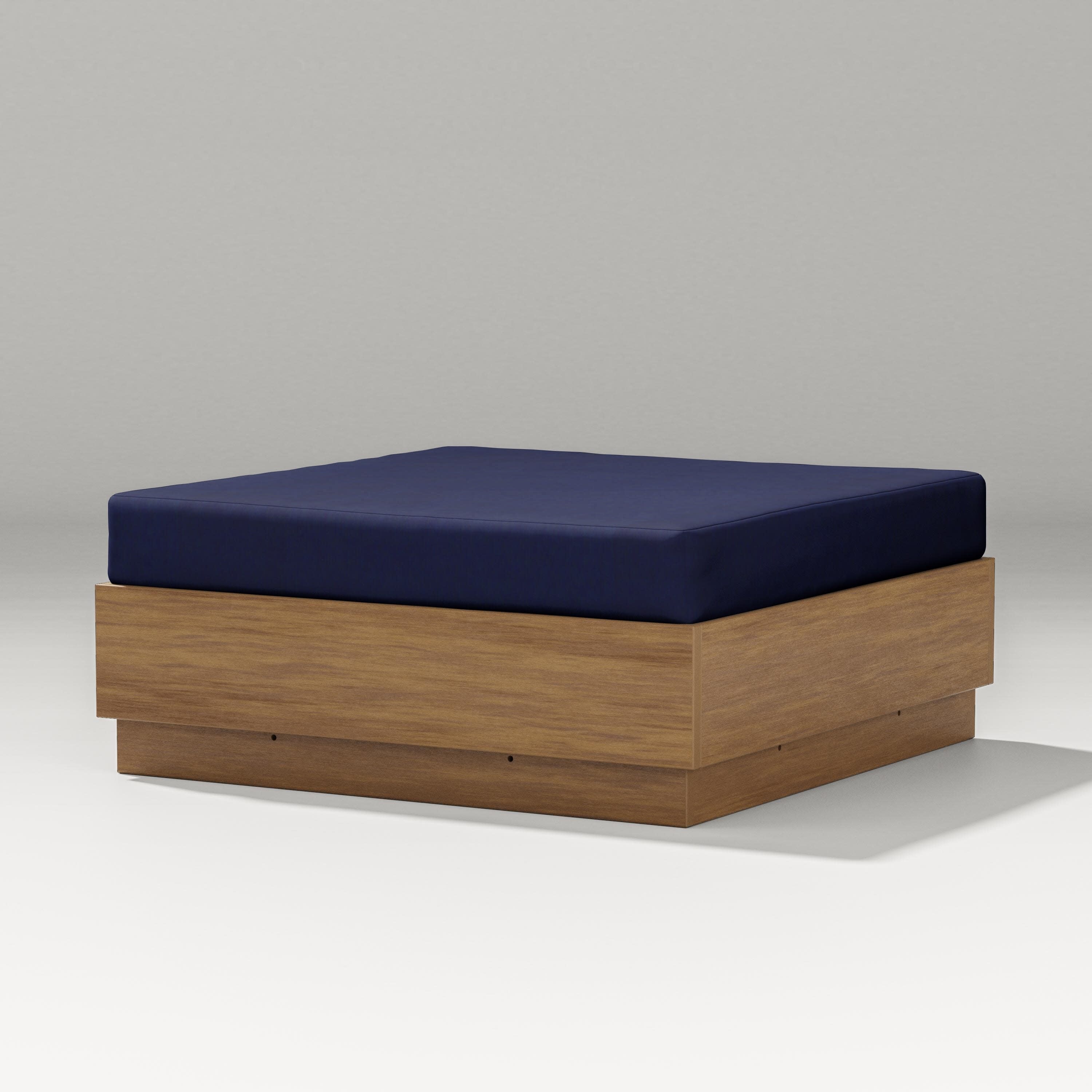 Elevate Lounge Ottoman in Natural / Navy