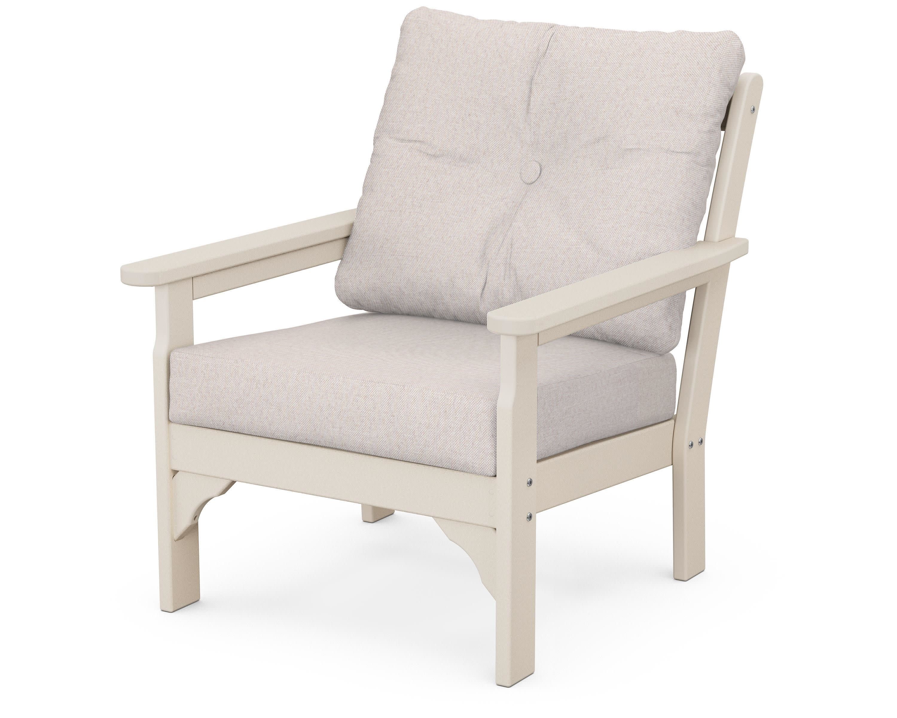 Vineyard Deep Seating Chair in Sand / Dune Burlap