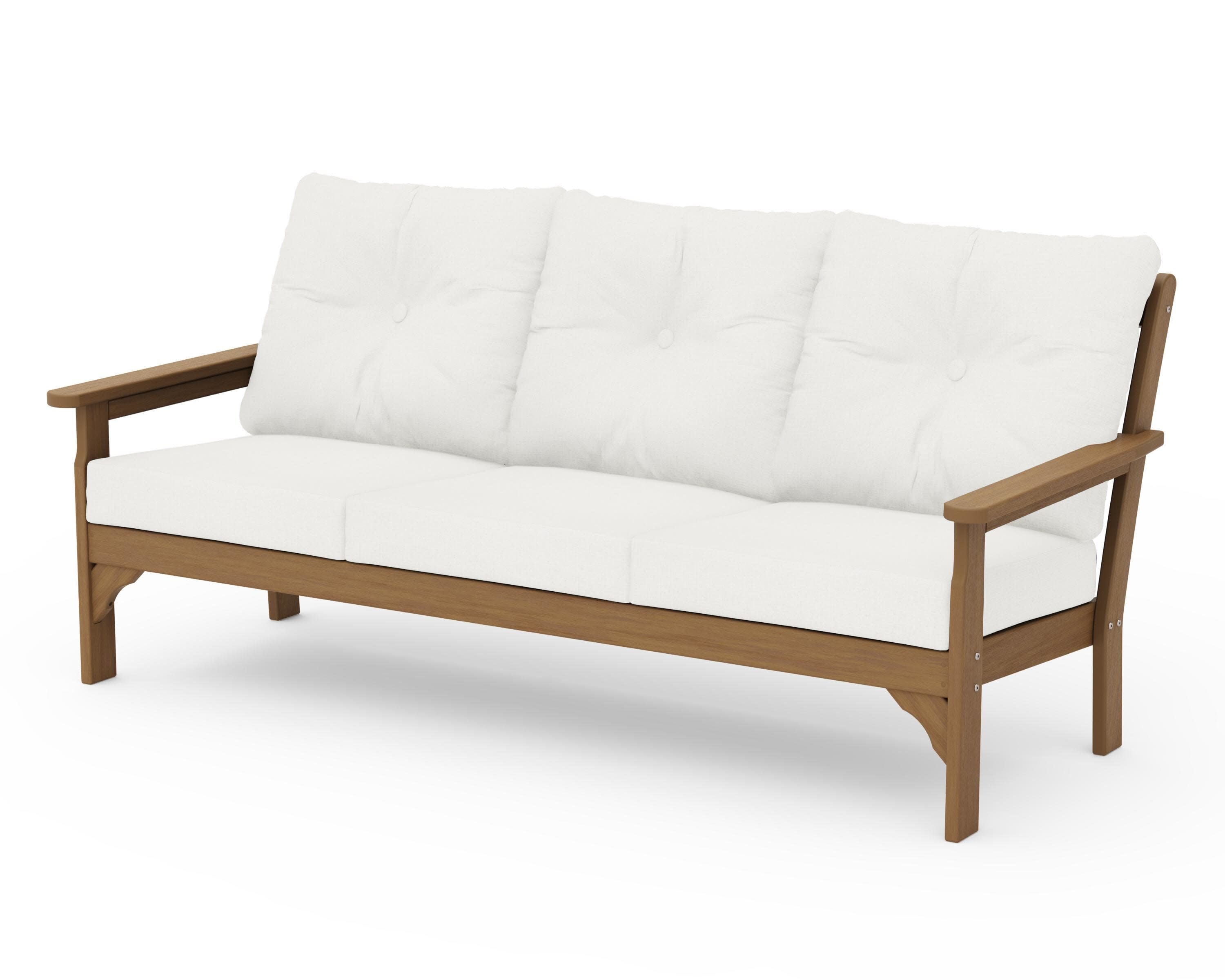 Vineyard Deep Seating Sofa in Natural / Natural Linen