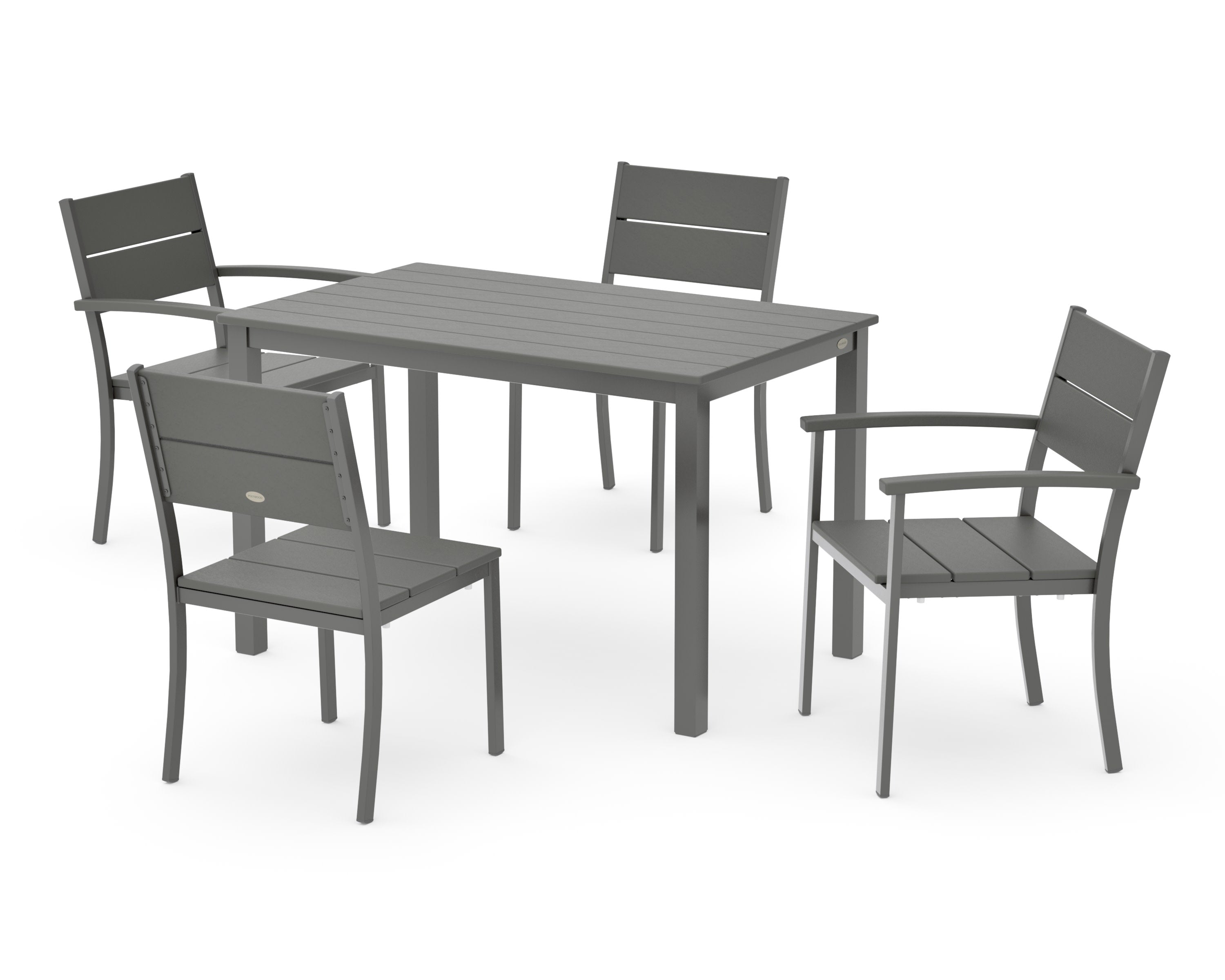 Main Street 5-Piece Dining Set in Charcoal / Slate Grey
