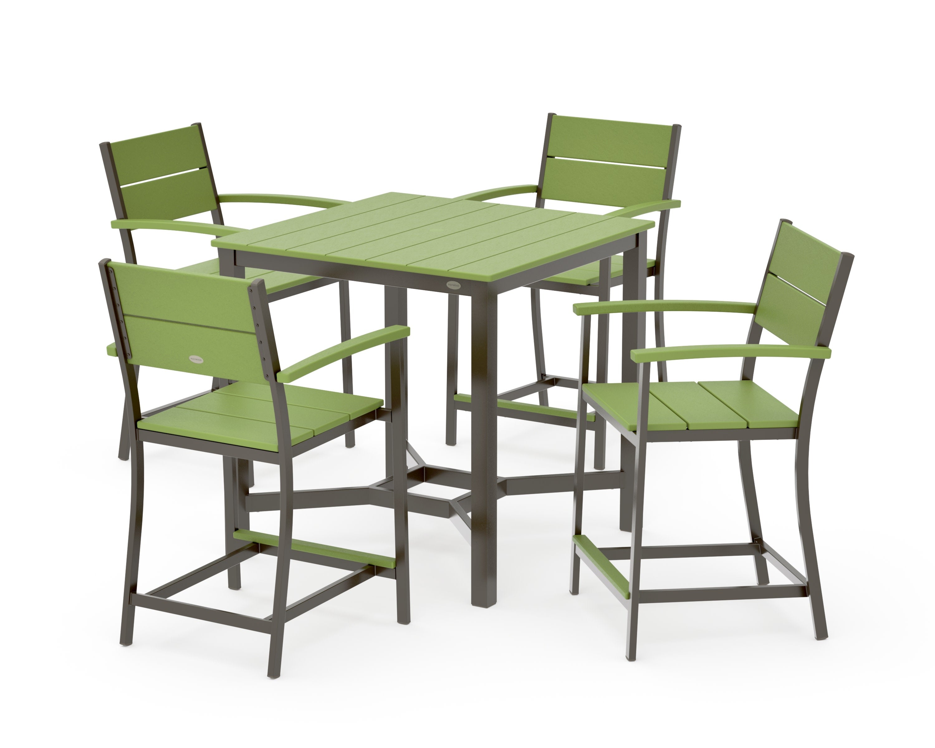 Main Street 5-Piece Counter Set in Bronze / Lime
