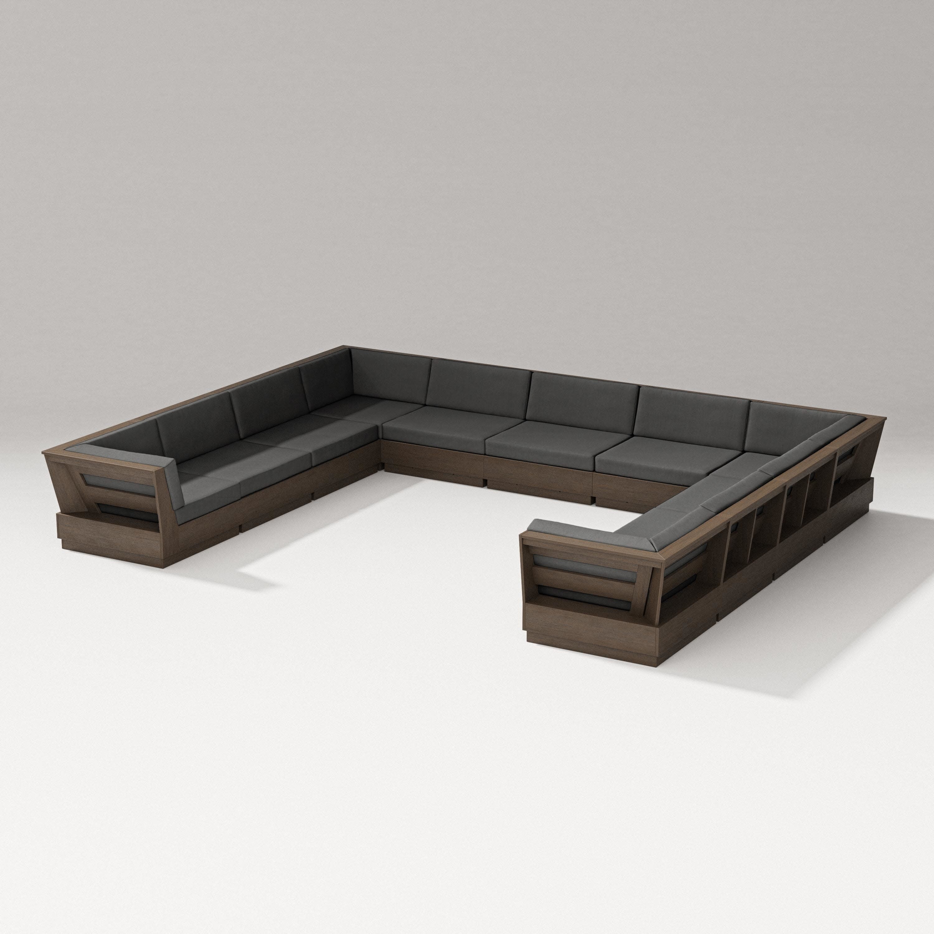 Elevate Large U-Shaped Sectional in Kona / Spectrum Carbon