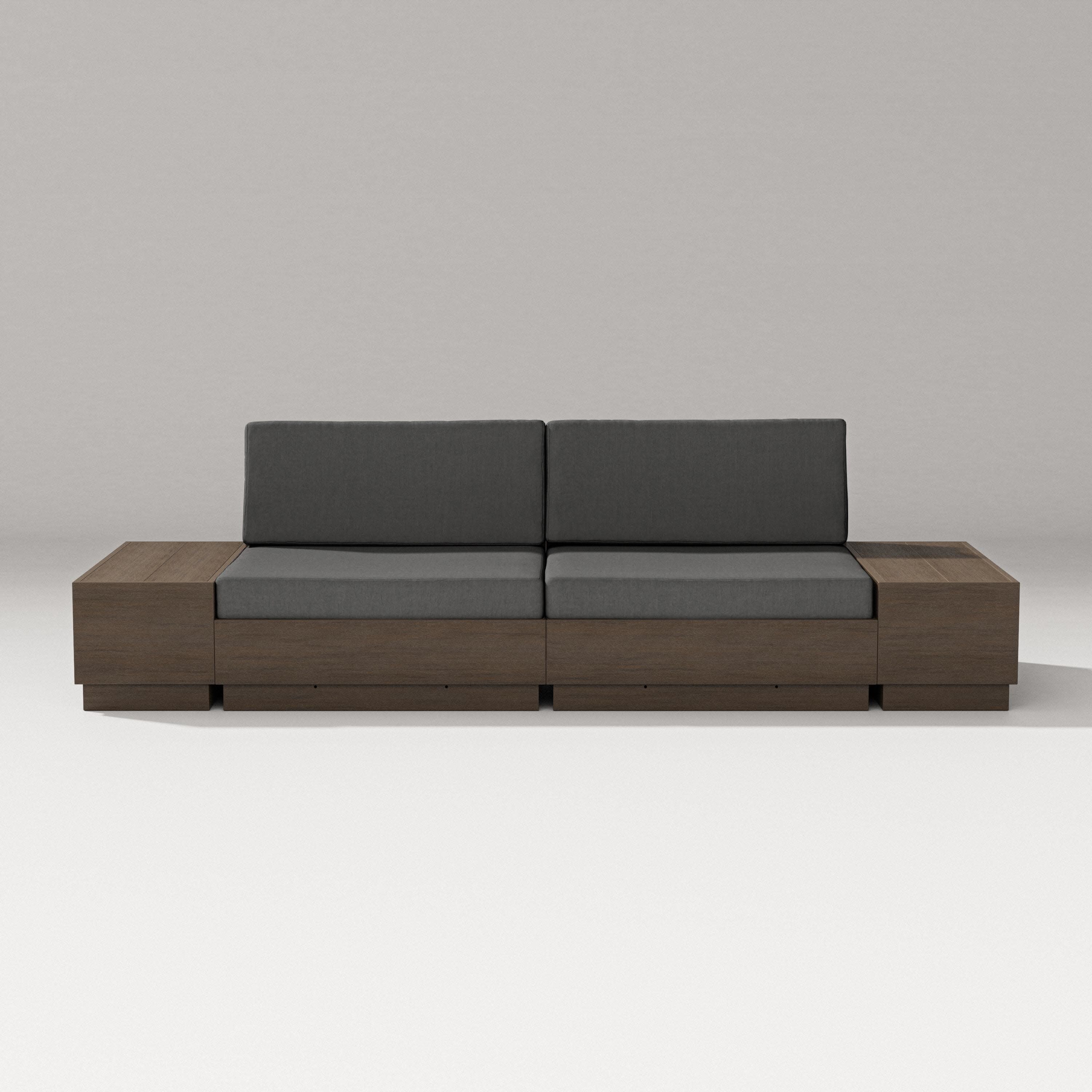 Elevate 4-Piece Loveseat Sectional in Kona / Spectrum Carbon