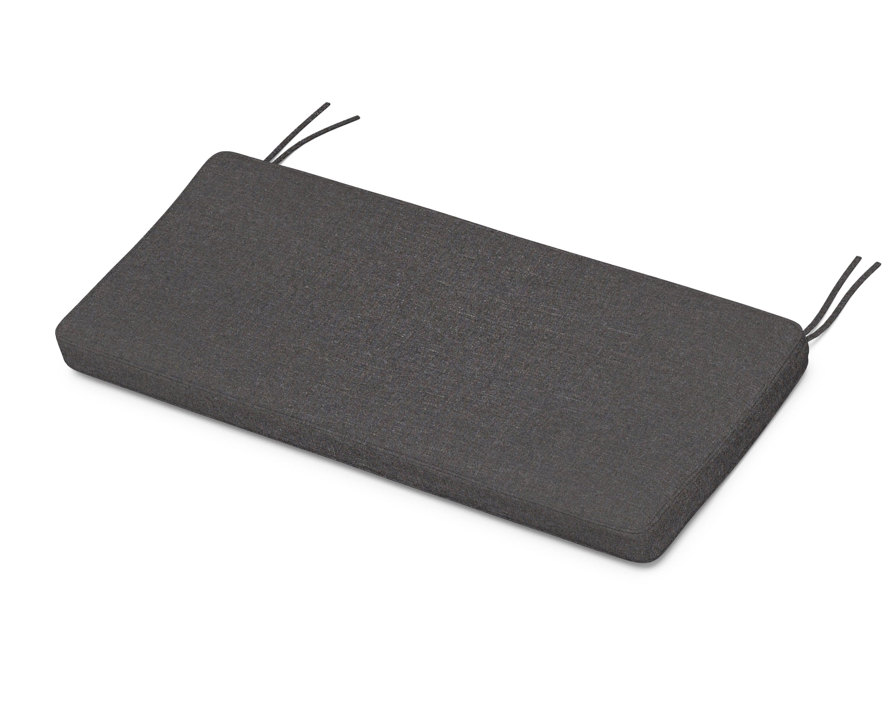 Chinoiserie Bench Seat Cushion in Ash Charcoal
