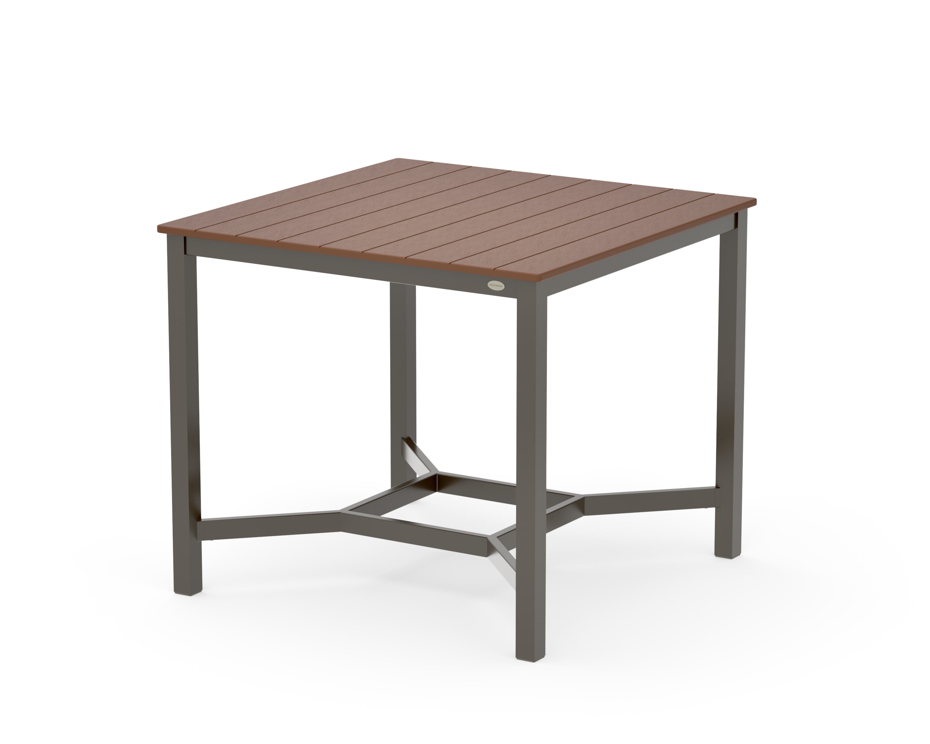 Main Street 42 x 42 Counter Table in Bronze / Teak