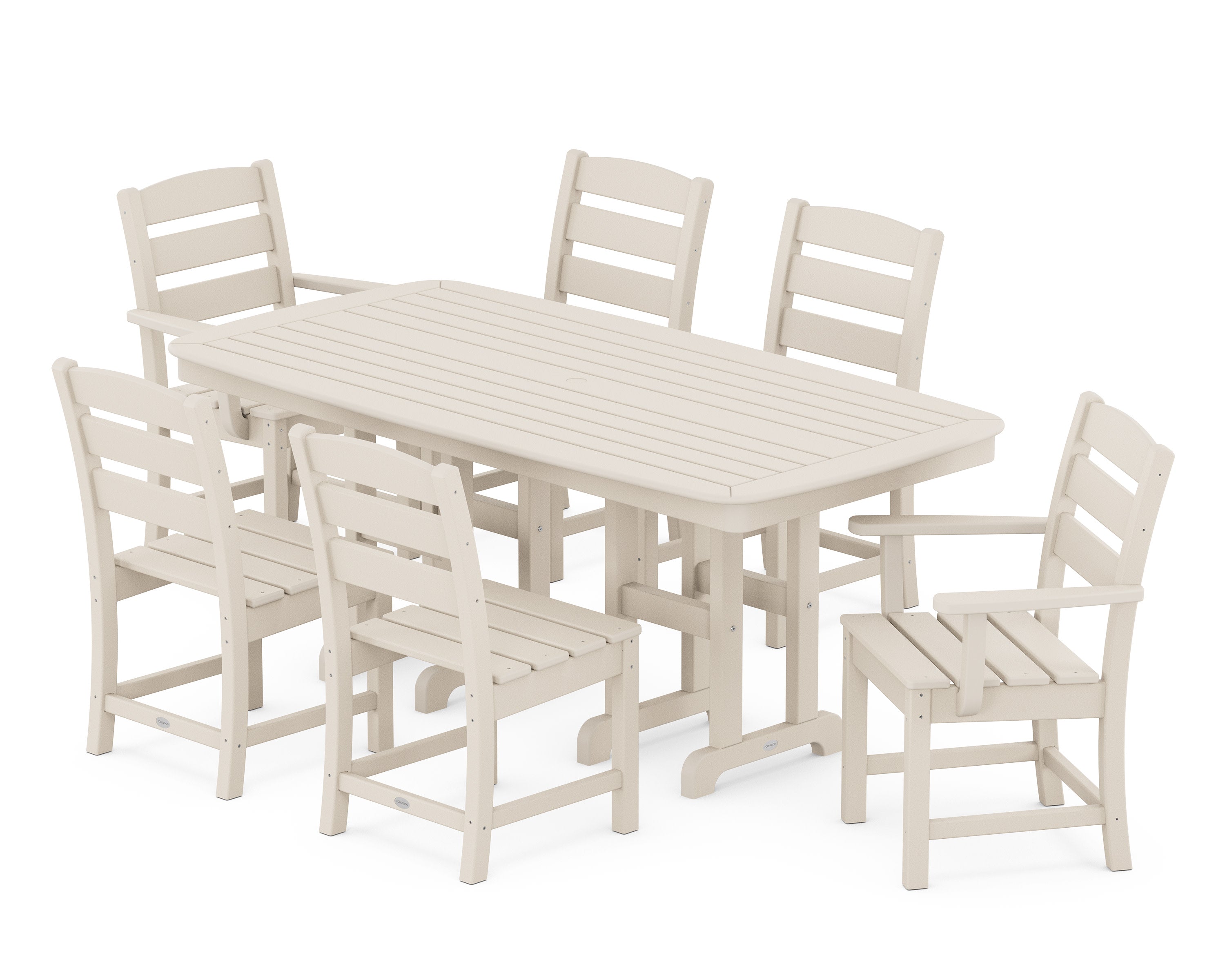 Lakeside 7-Piece Dining Set in Sand