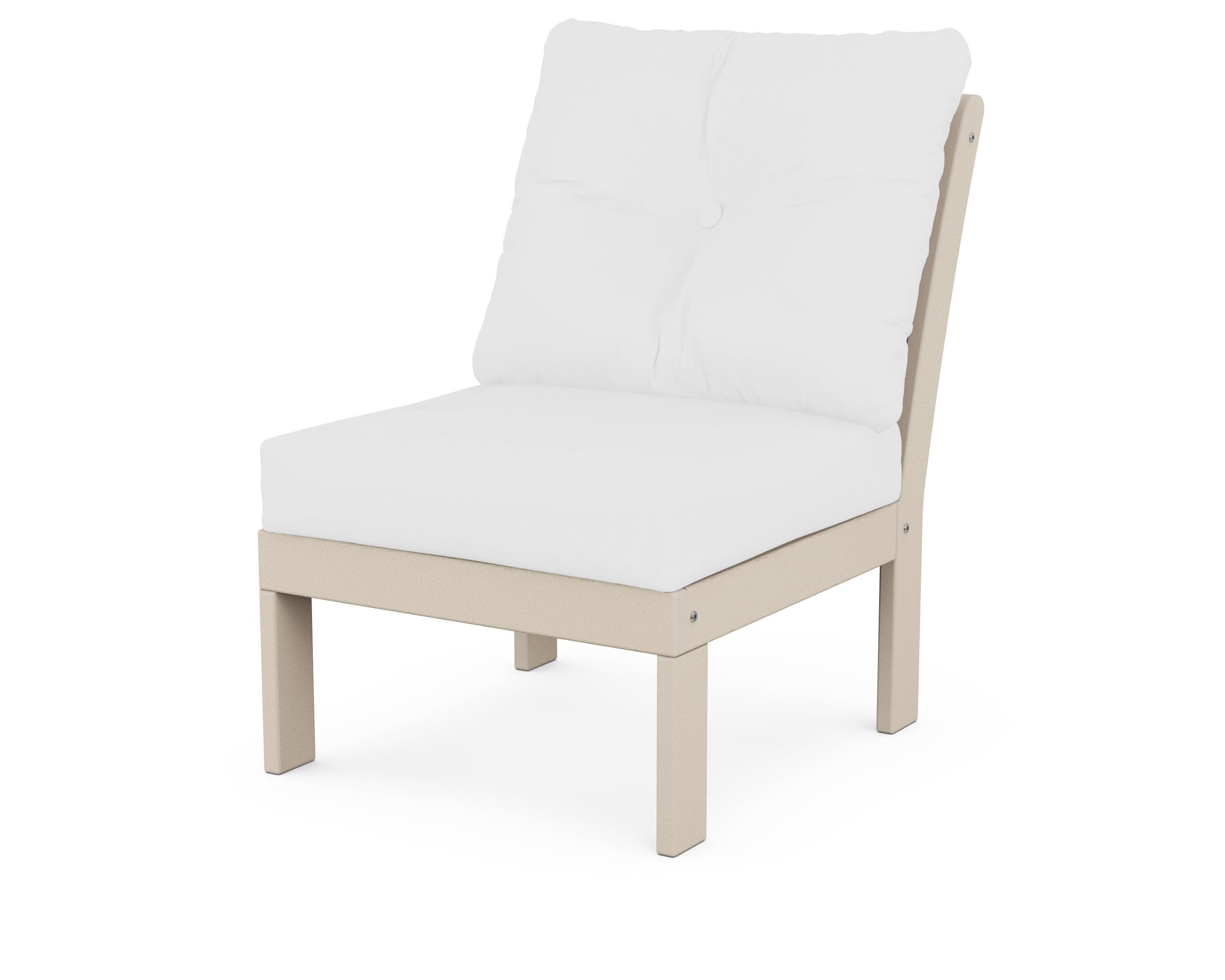 Vineyard Modular Armless Chair in Sand / Natural