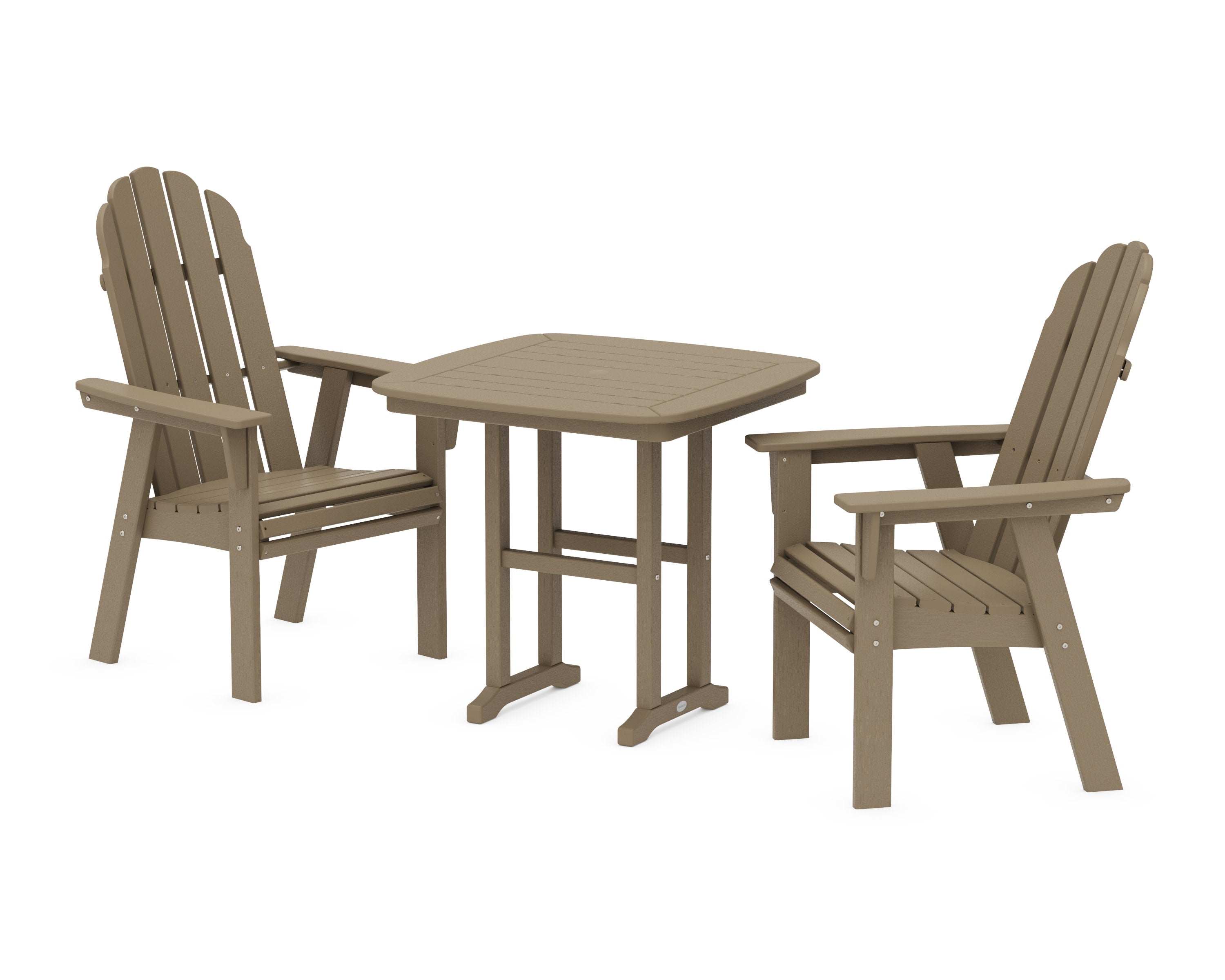 Vineyard Adirondack 3-Piece Dining Set in Vintage Sahara