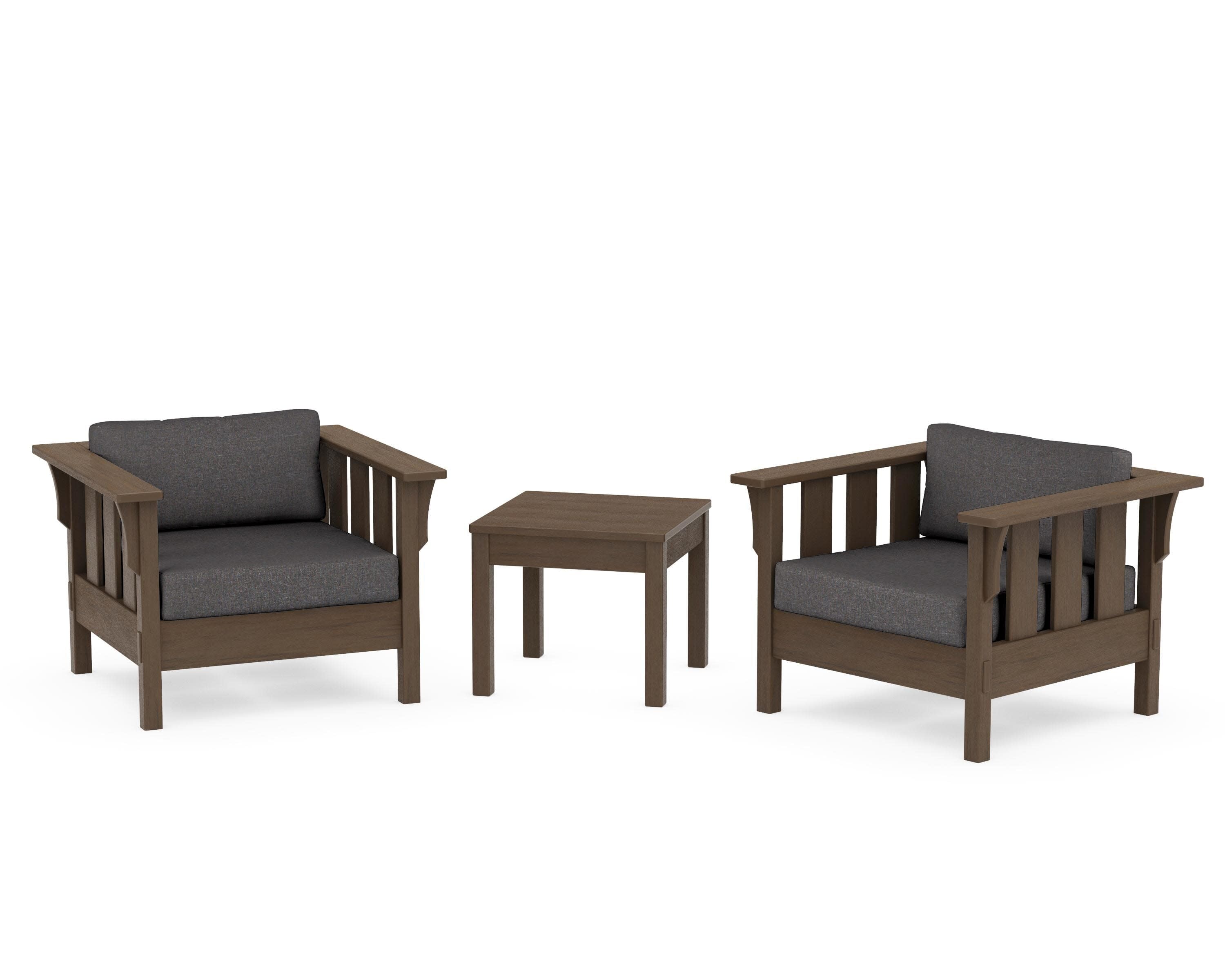 Acadia 3-Piece Deep Seating Set in Kona / Ash Charcoal