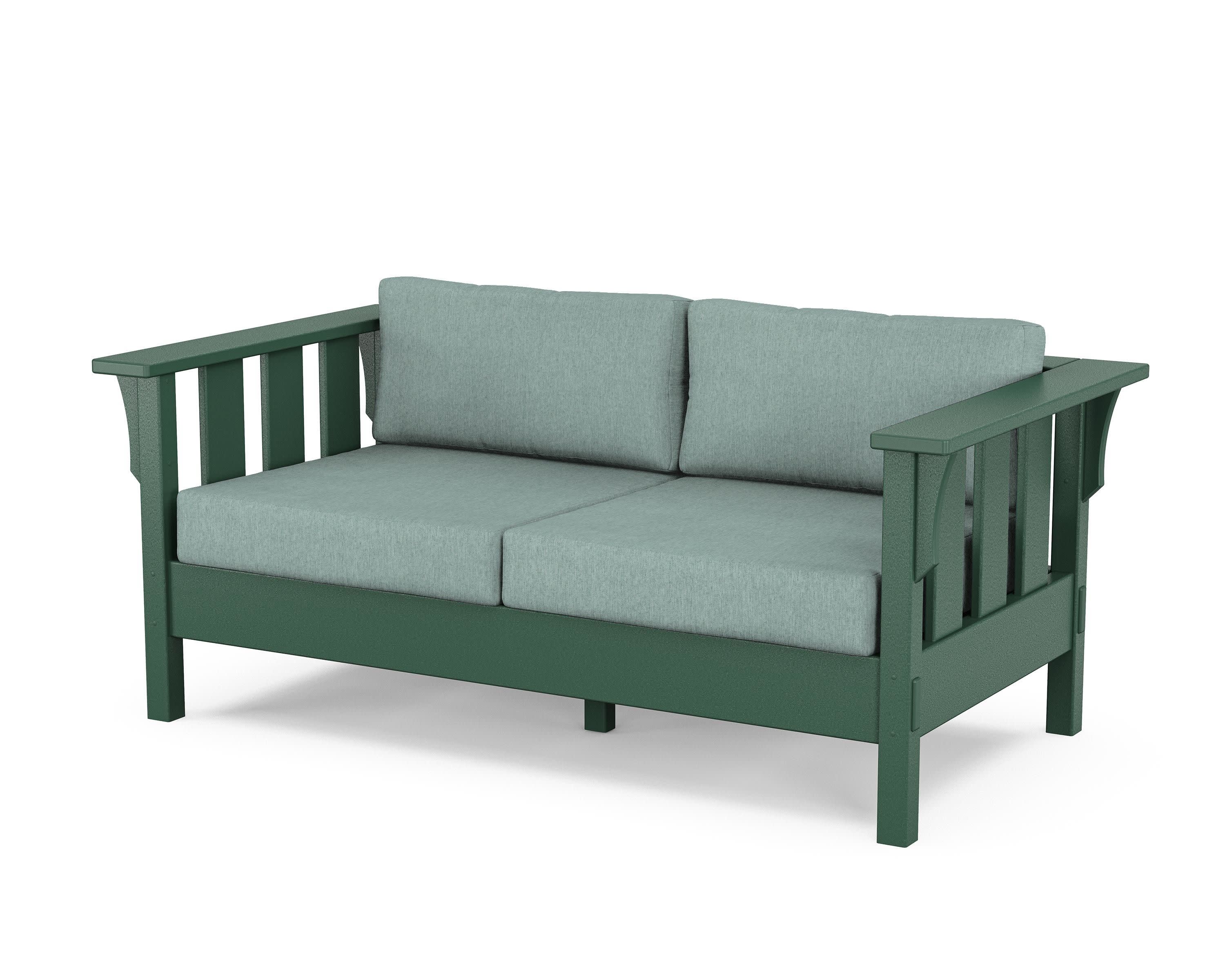 Acadia Deep Seating Loveseat in Green / Glacier Spa