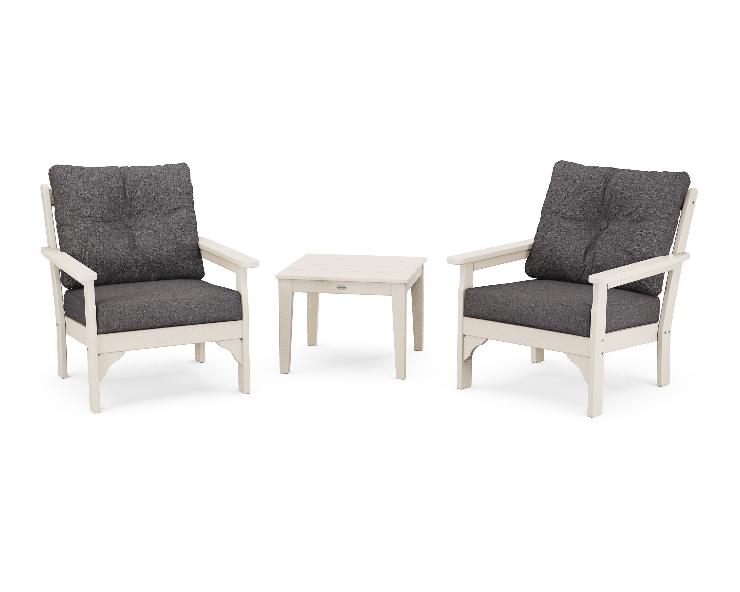 Vineyard 3-Piece Deep Seating Set in Sand / Ash Charcoal