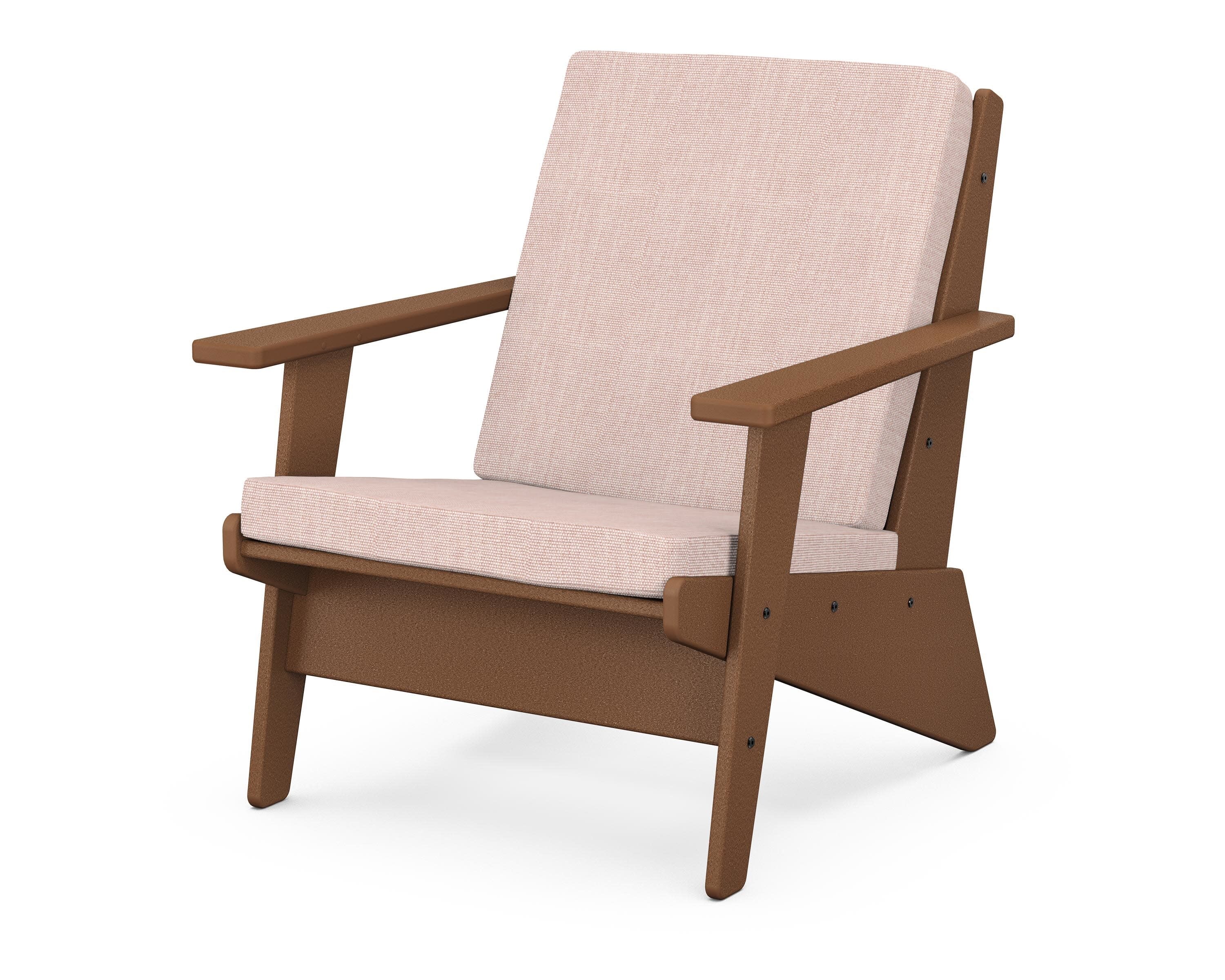 Riviera Modern Lounge Chair in Teak / Play Cameo
