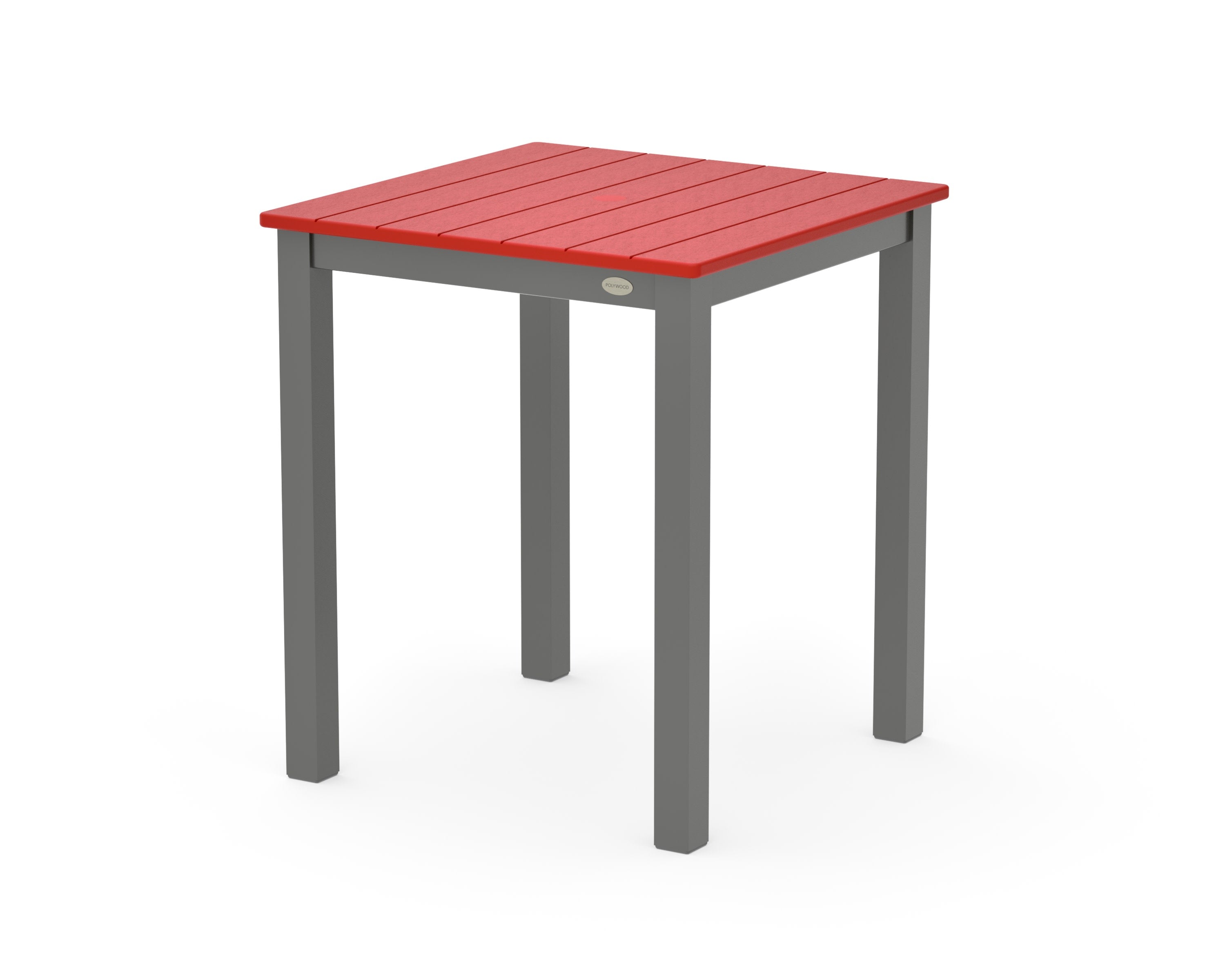 Main Street 26 x 26 Dining Table in Charcoal / Sunset Red