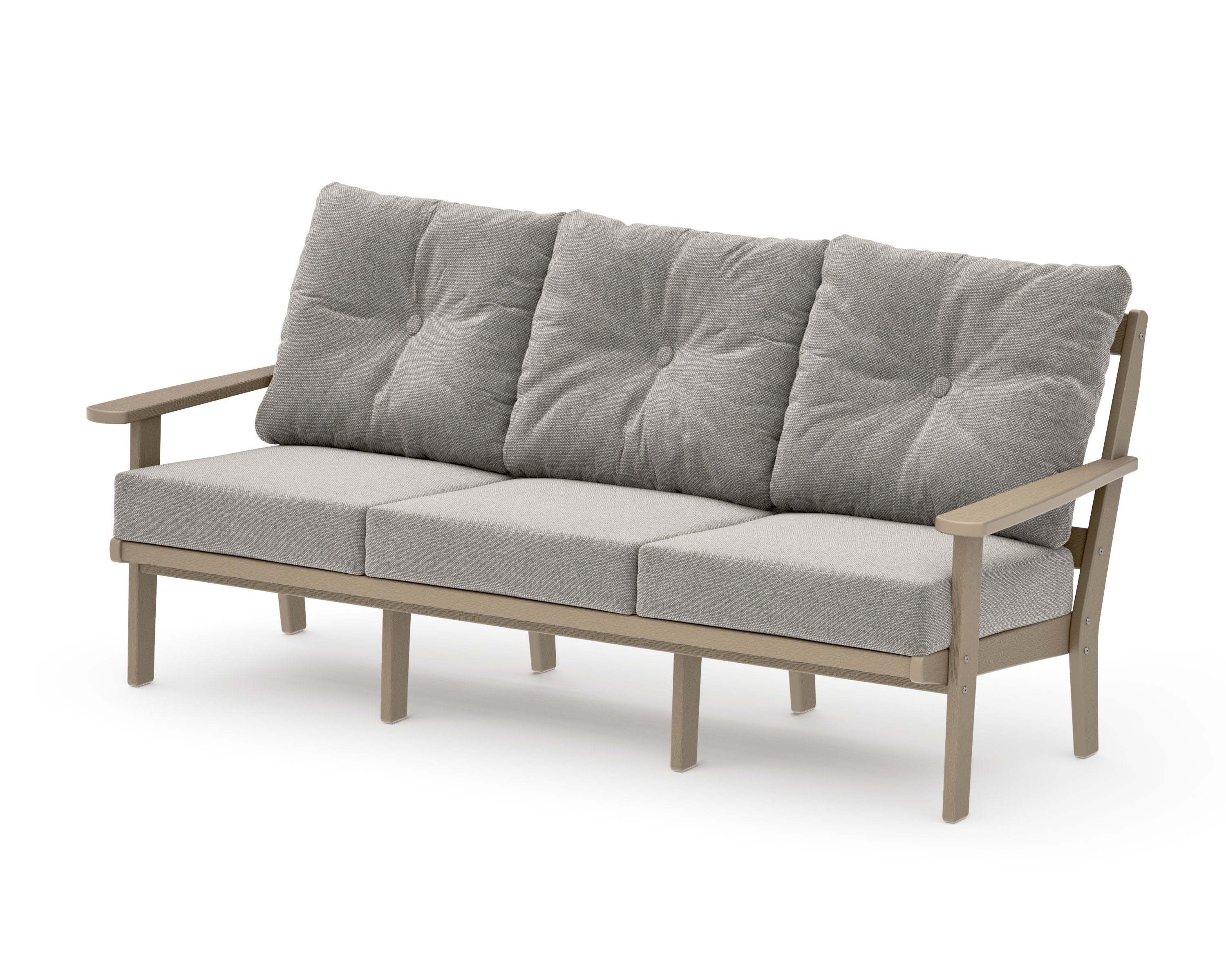 Mission Deep Seating Sofa in Vintage Sahara / Weathered Tweed