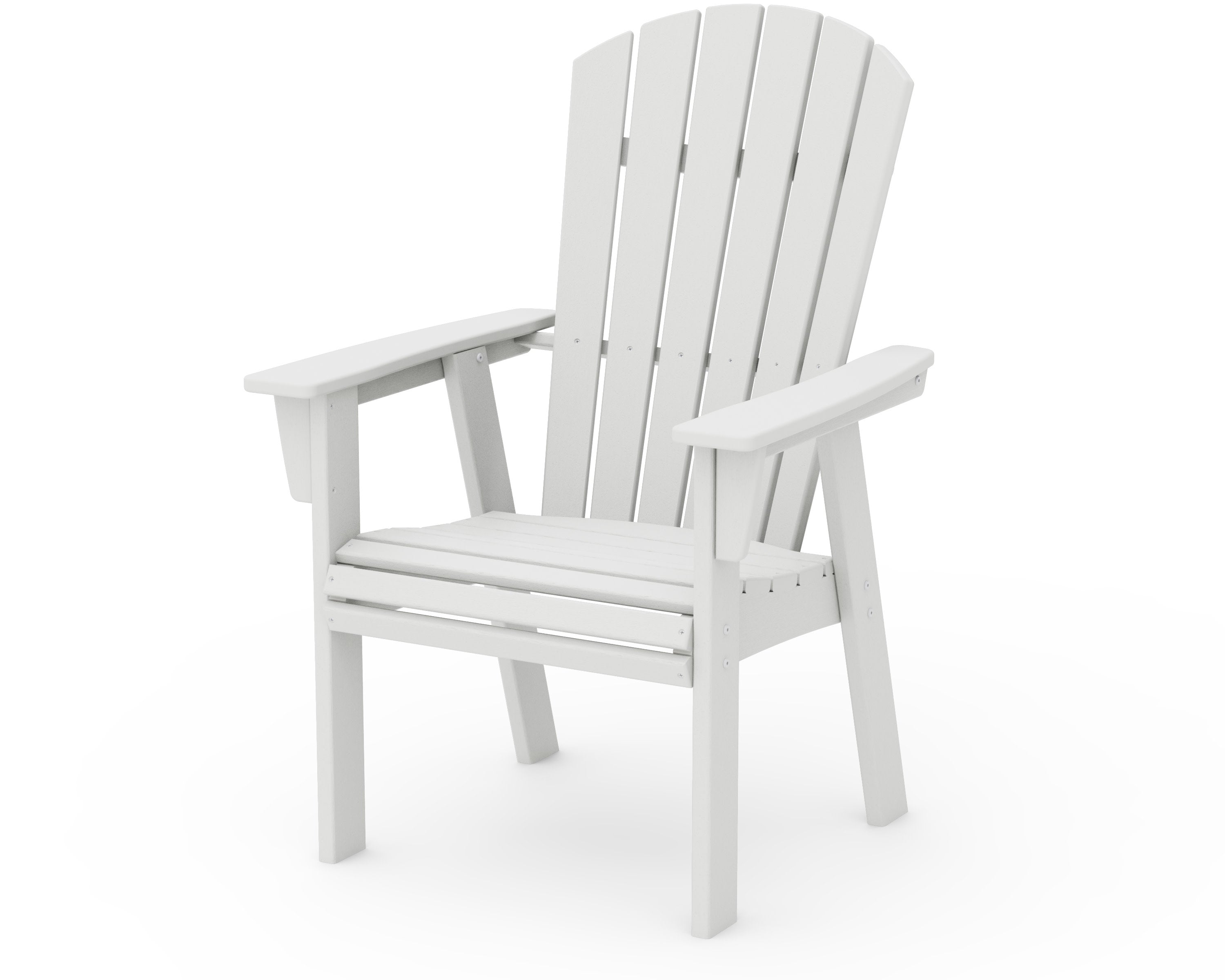Nautical Curveback Adirondack Dining Chair in Vintage White
