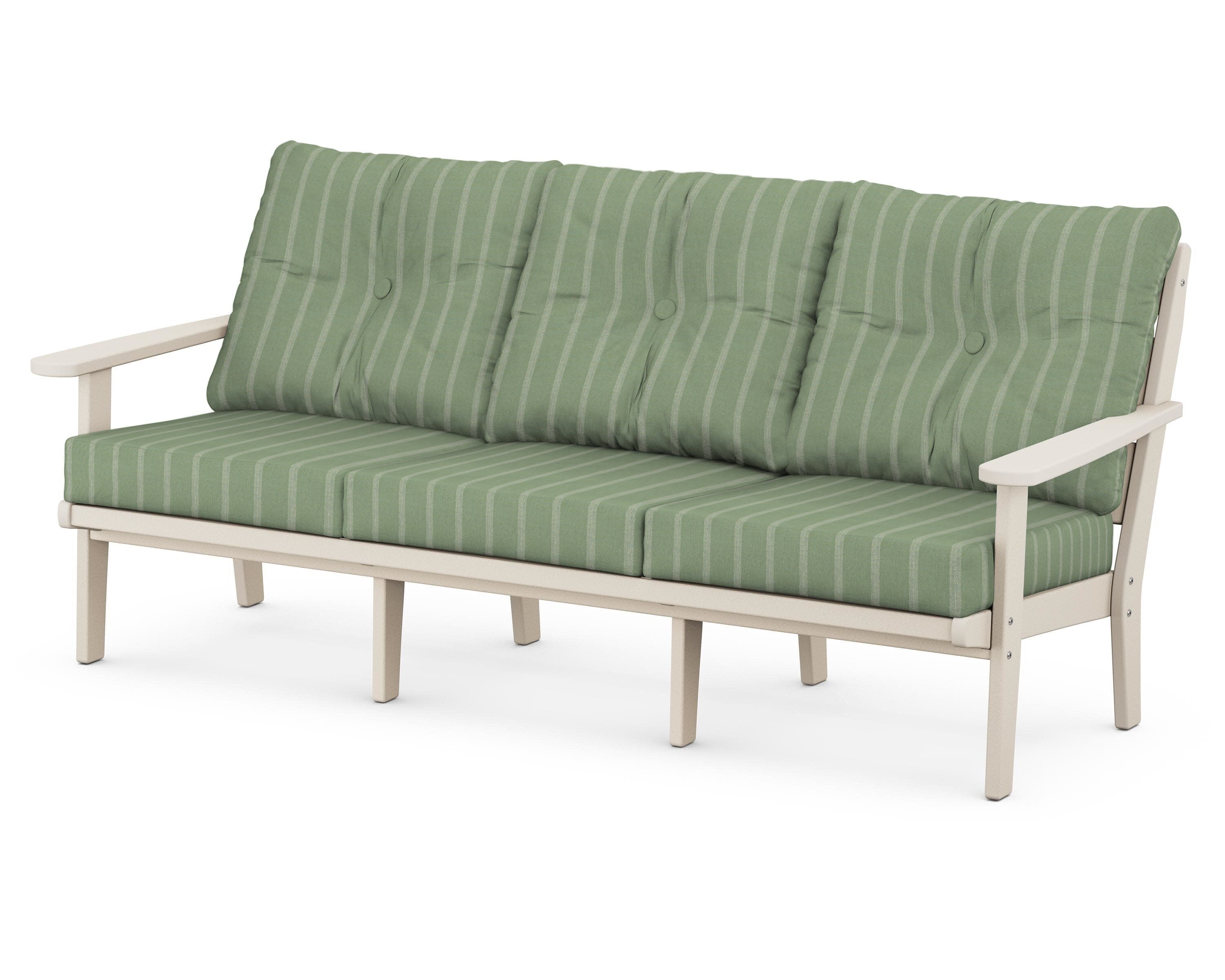 Lakeside Deep Seating Sofa in Sand / Unwind Rainwashed