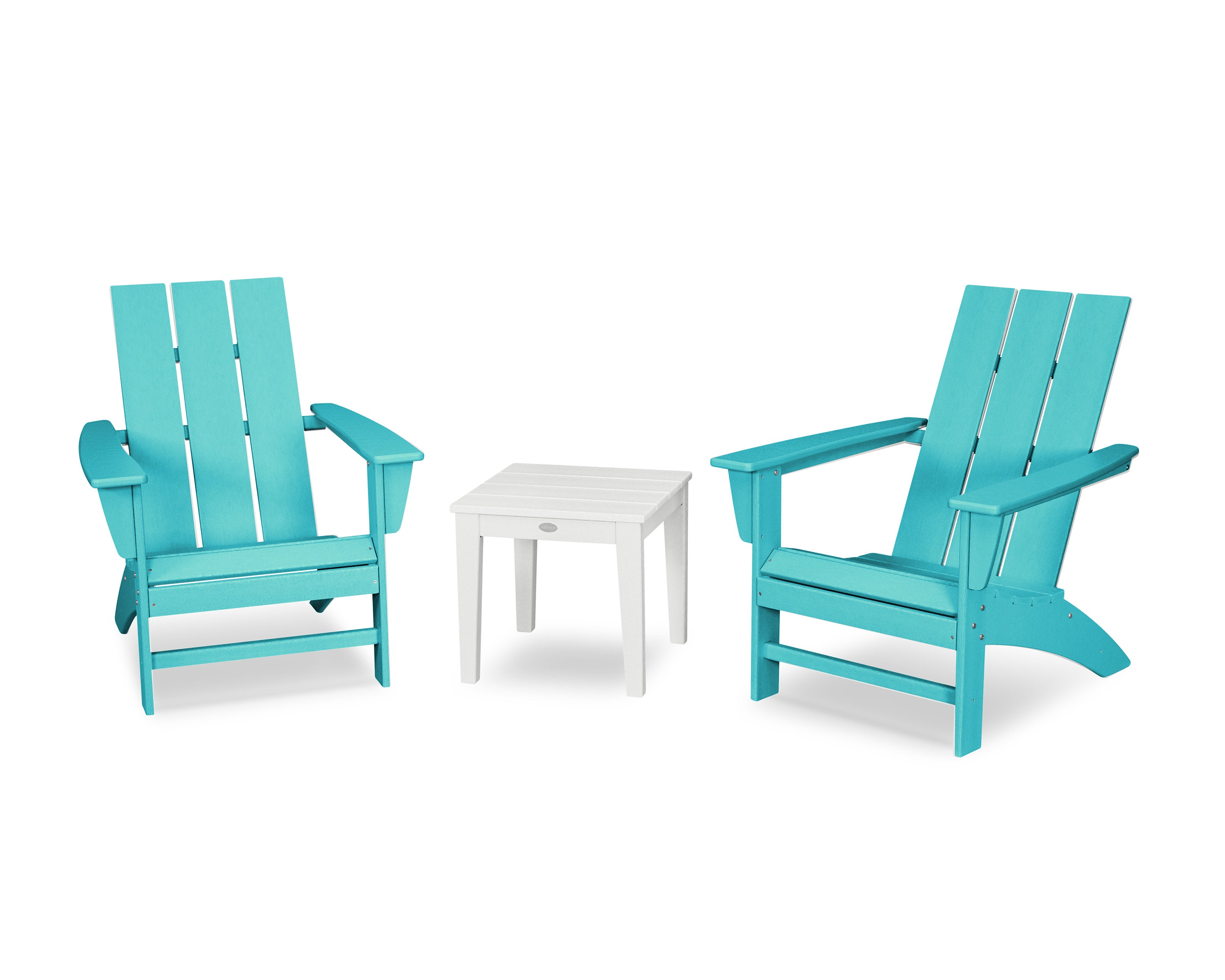 Modern Adirondack 3-Piece Set in Aruba / White